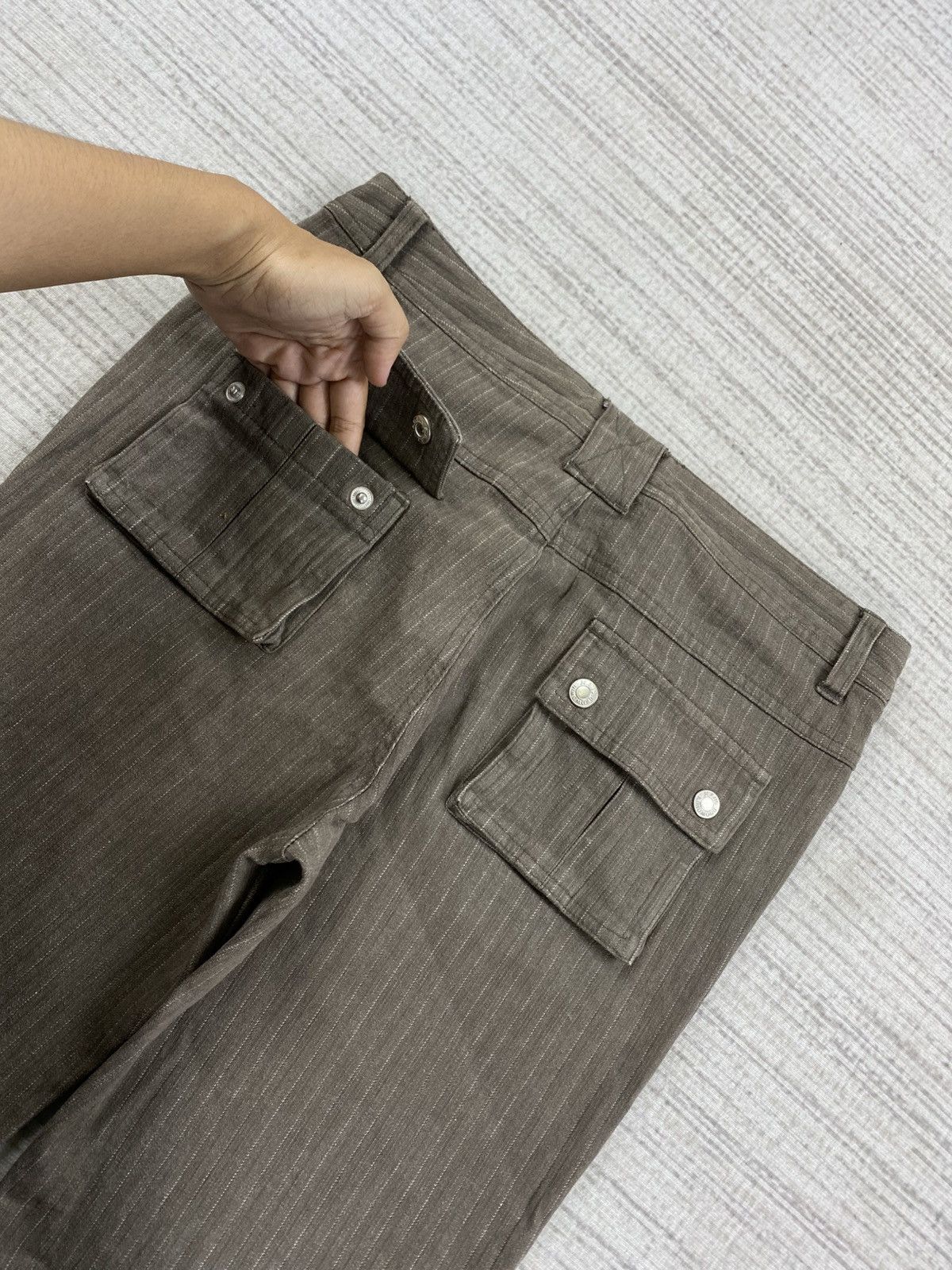 If Six Was Nine × Japanese Brand × Vintage Vintage Flared Johnpionir Jeans Harringbone Bush Pants Size US 29 - 11 Thumbnail