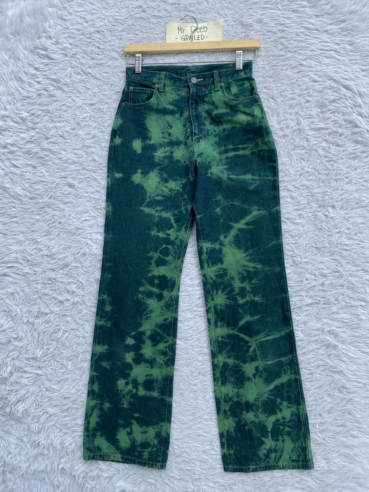 Japanese Brand Vintage 90s Japanese Brand Tie Dye Flash Jeans Pants Size US 27 - 3 Thumbnail