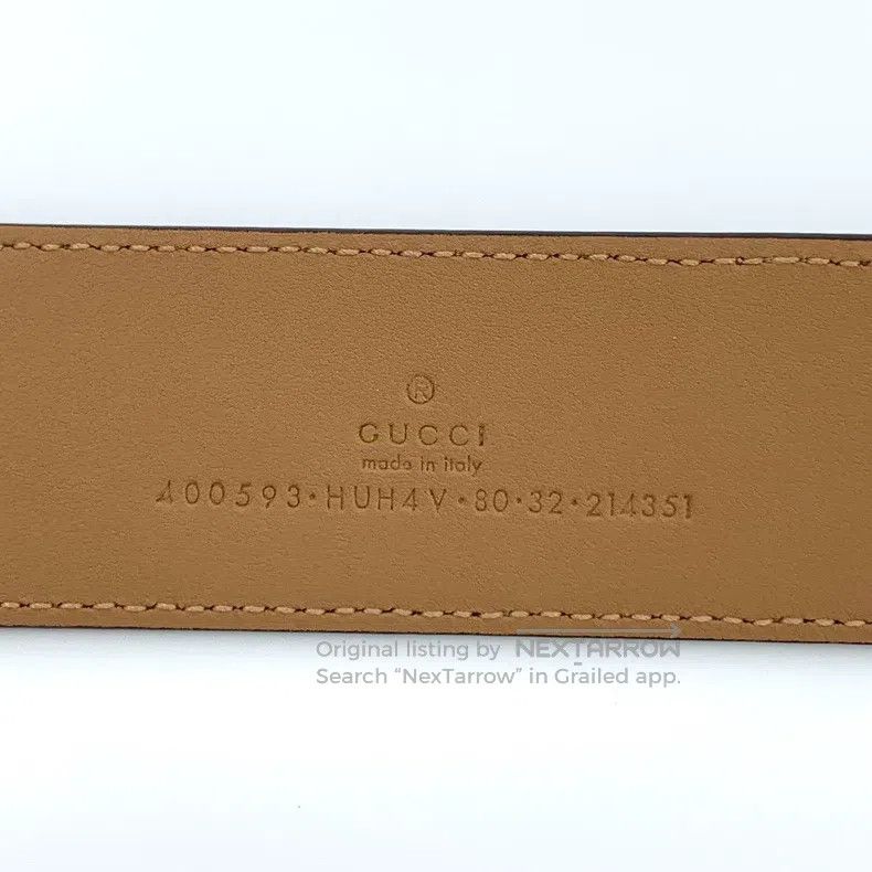 Gucci Gucci Brown logo jacquard full print smooth buckle belt Size ONE SIZE - 7 Thumbnail