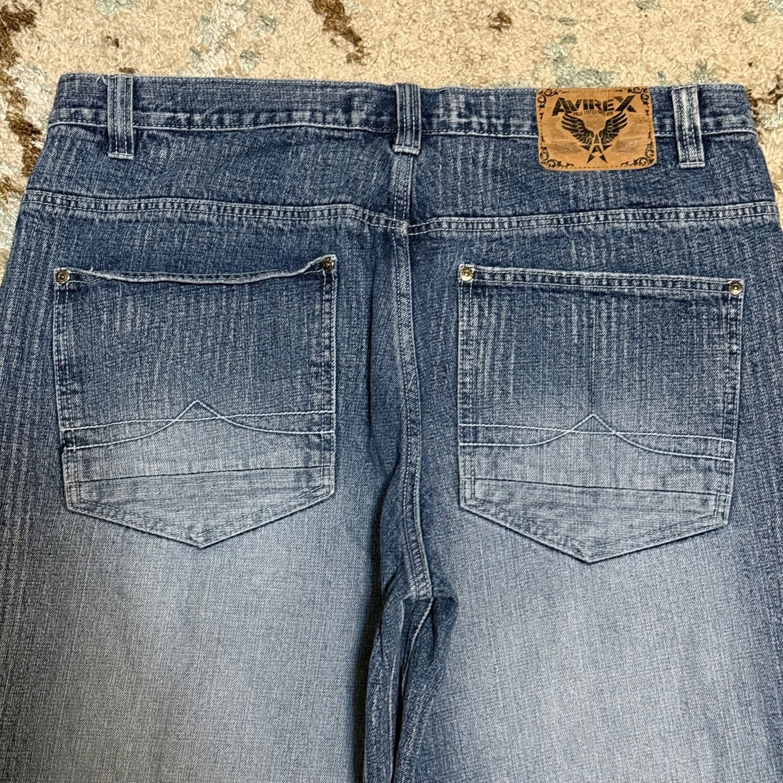 Avirex Vintage Avirex Baggy Jeans 38x32 Striped Y2K Southpole Style Size US 38 / EU 54 - 3 Thumbnail