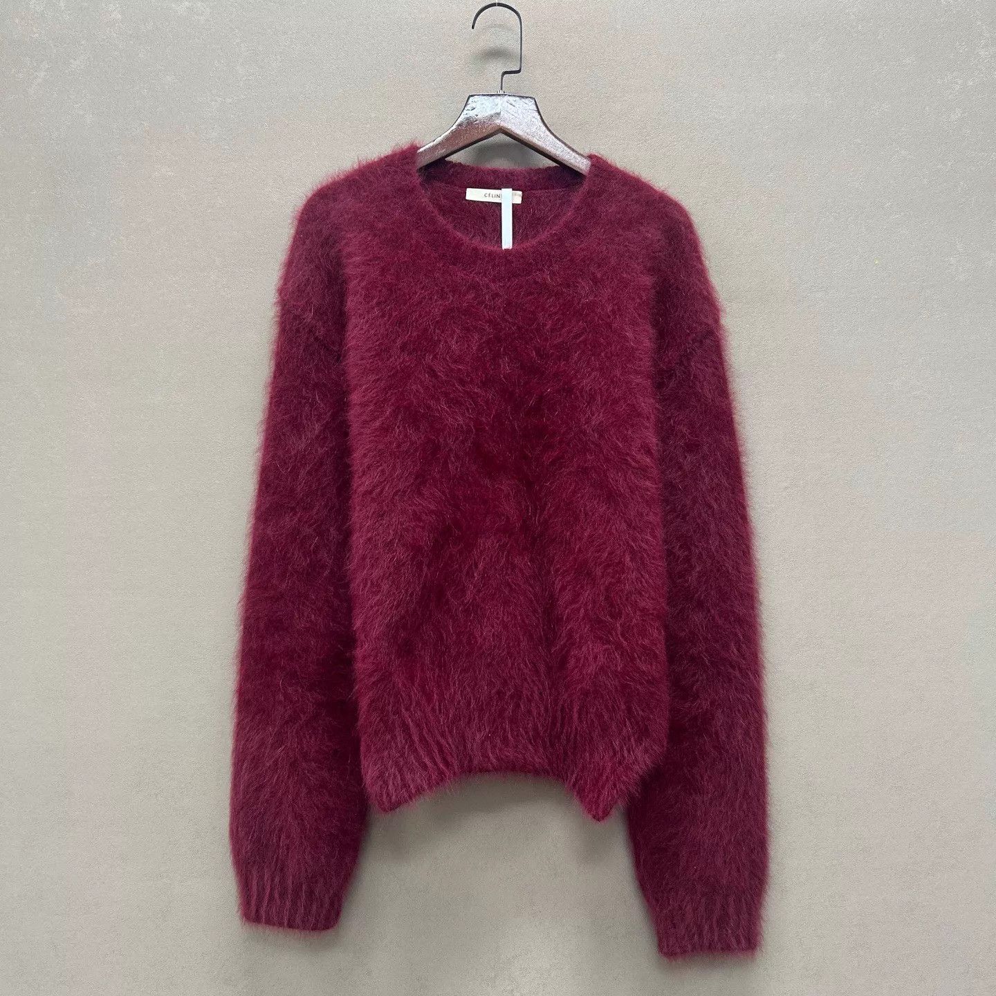 Celine Celine red mohair hoodie 99 New M Size M / US 6-8 / IT 42-44 - 1 Thumbnail