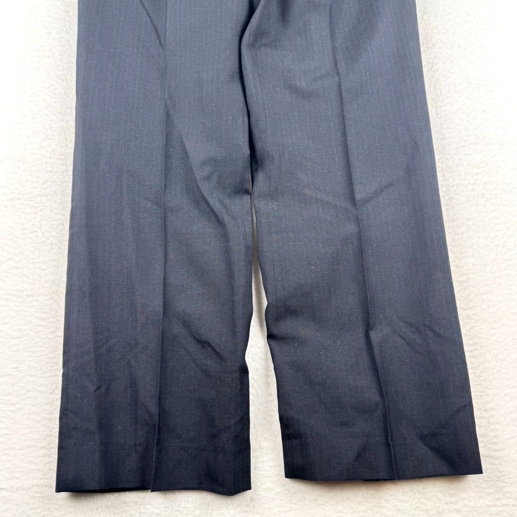 Vintage VINTAGE 60s 70s Mens 32x29 Black Pin Stripe Relaxed Trousers Pants Talon 42 Zip Pants Mens Black Pin Stripe Disco 1960s Vintage Original Mens Size US 32 / EU 48 - 3 Thumbnail