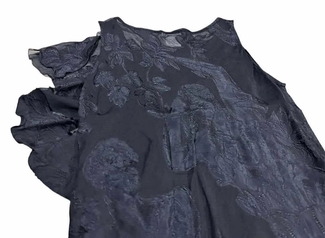 Dries Van Noten ♟️ Dries Van Noten Frill Ruffle Asymmetric Dress Size XS / US 0-2 / IT 36-38 - 9 Thumbnail