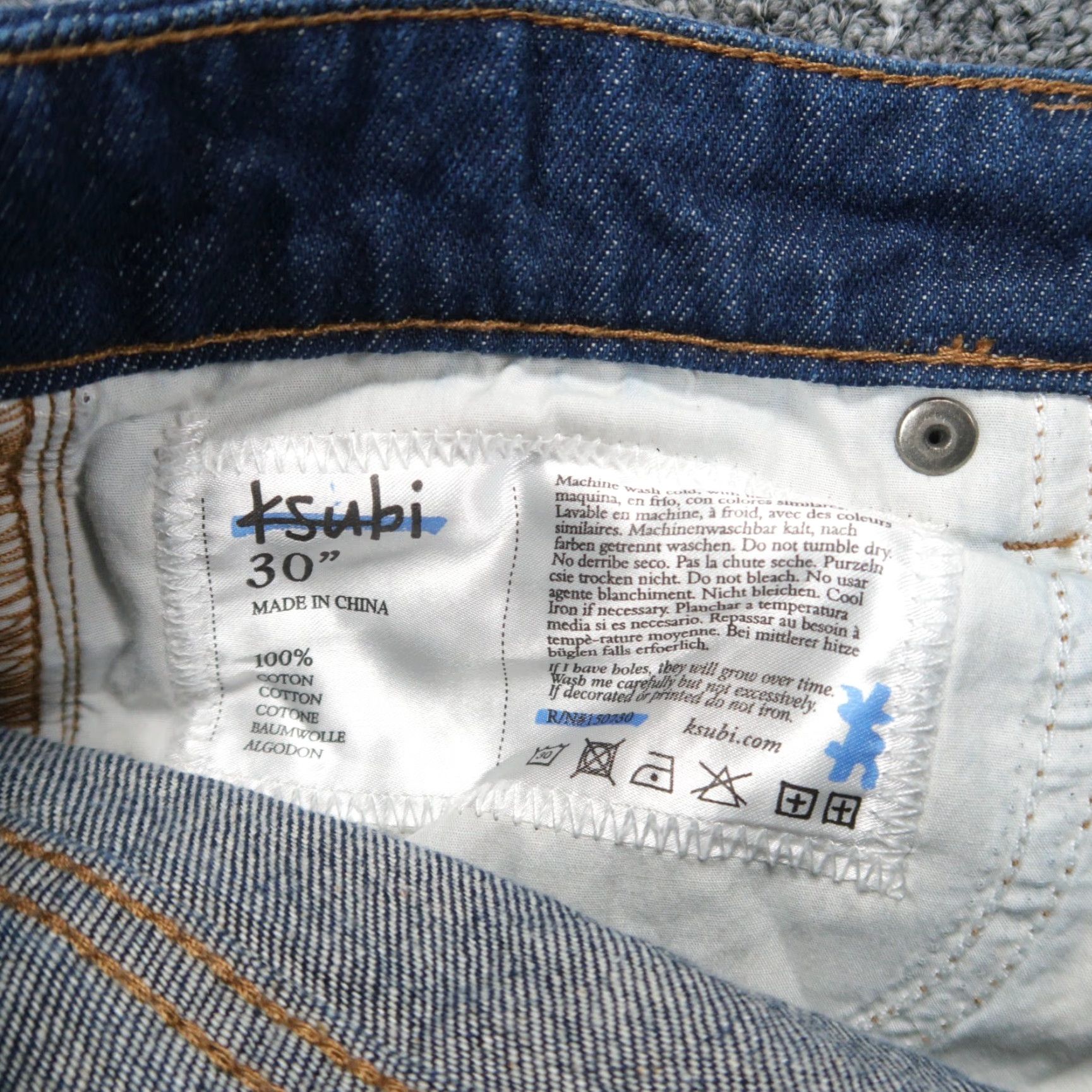 Ksubi KSUBI Jeans Mens 30x31 Blue Chitch Real Deal Denim Button Fly Tapered Jeans Men's Regular 5-Pocket Blue Denim Vintage No N/A Size US 30 / EU 46 - 5 Thumbnail