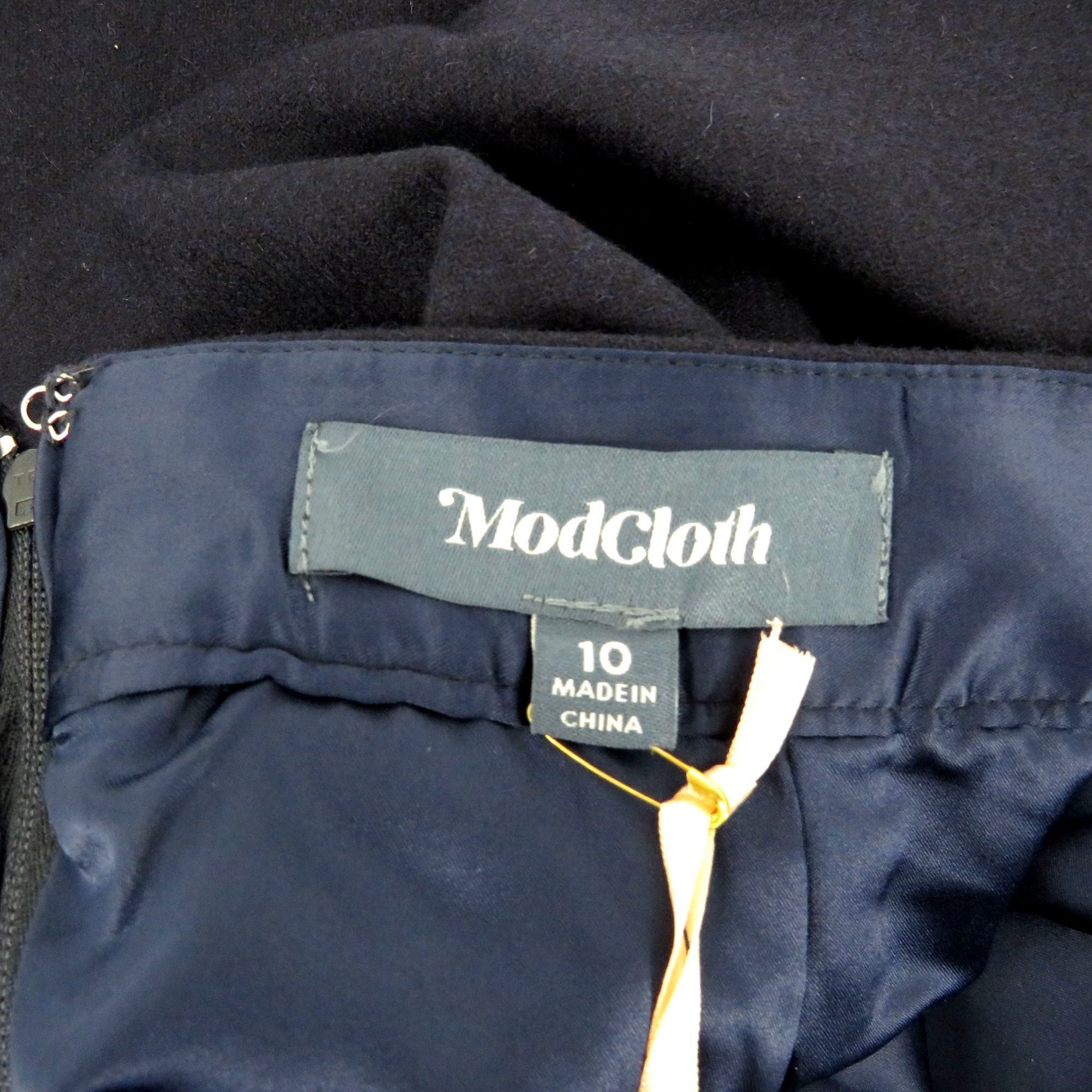 Other ModCloth Women's A-Line Blue Skirt Size 10 Pockets Back Zipp Size 32" / US 10 / IT 46 - 5 Thumbnail