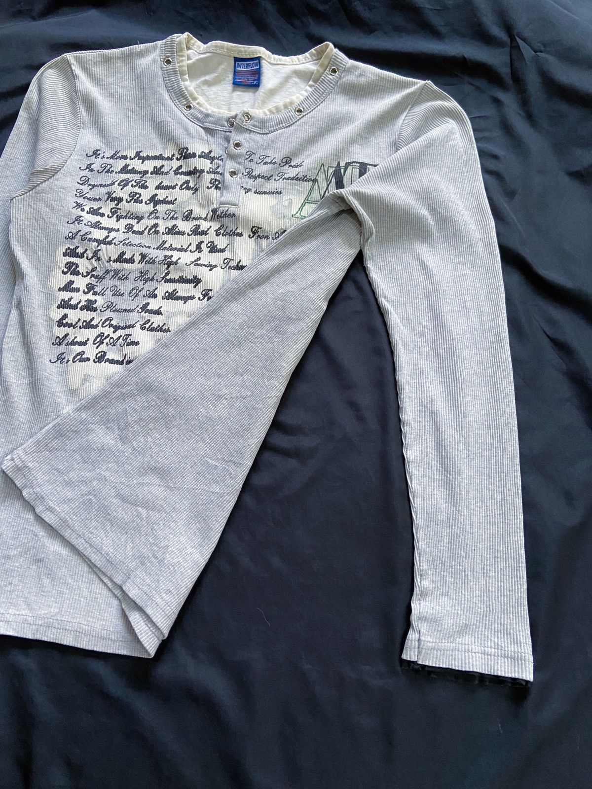 Japanese Brand DOUBLE LAYER INTERFLOW POEM LONG SLEEVE Size US M / EU 48-50 / 2 - 6 Thumbnail