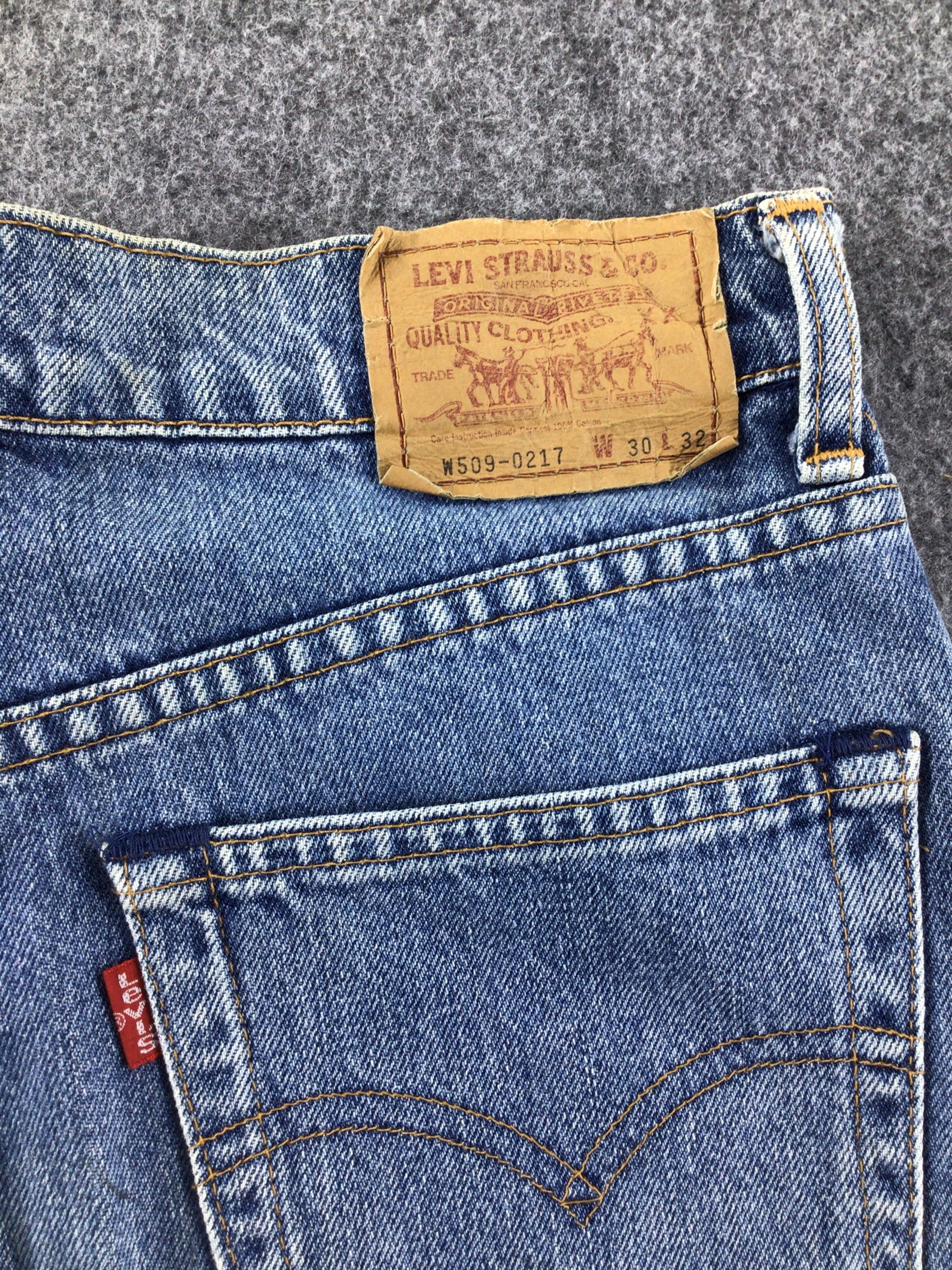 Levi's Vintage 90s Levis 509 Jeans Medium Wash Denim KJ073 Size US 27 - 5 Thumbnail