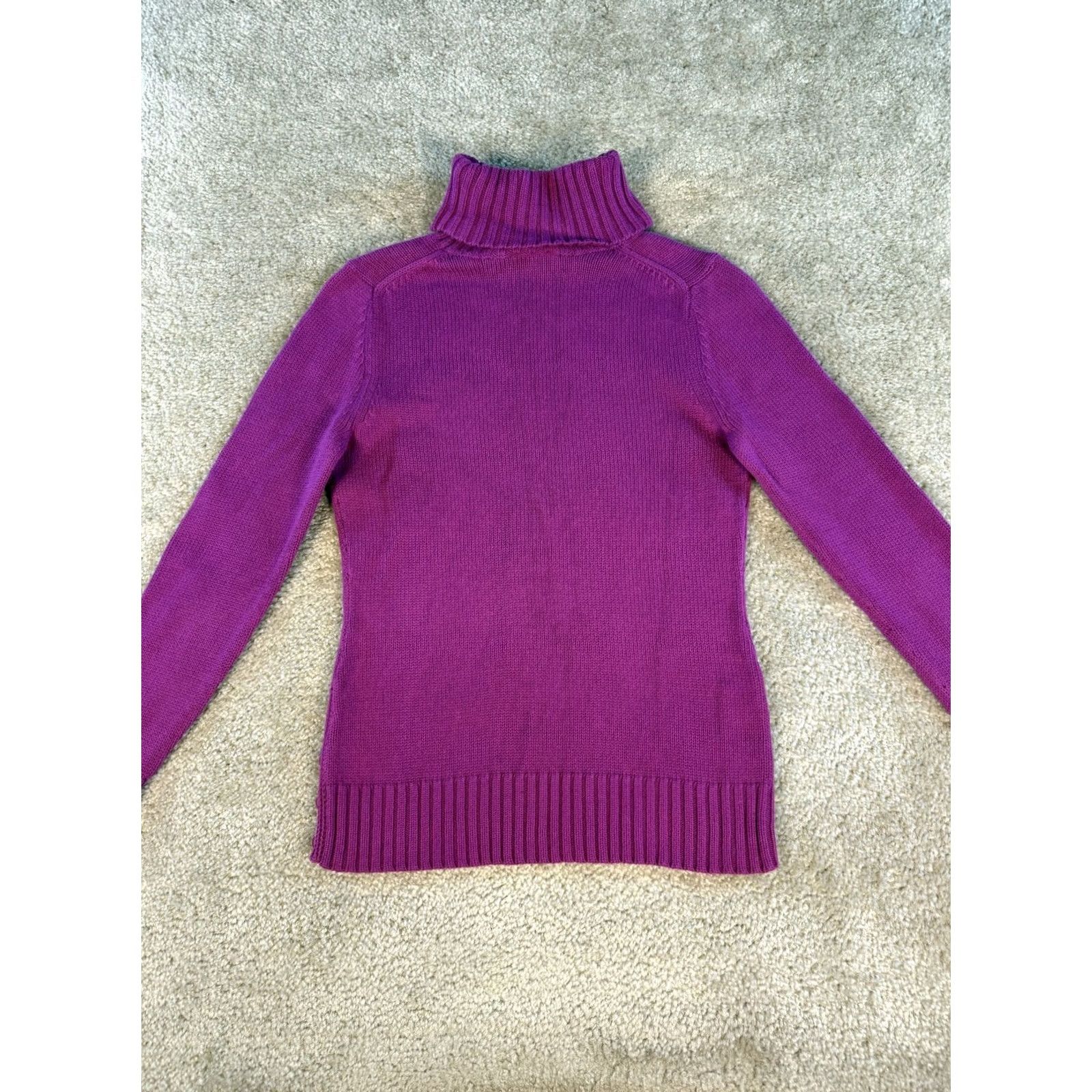 Loft LOFT Womens Sweater Size XS Pink Pullover Turtleneck Stretch Size XS / US 0-2 / IT 36-38 - 7 Thumbnail