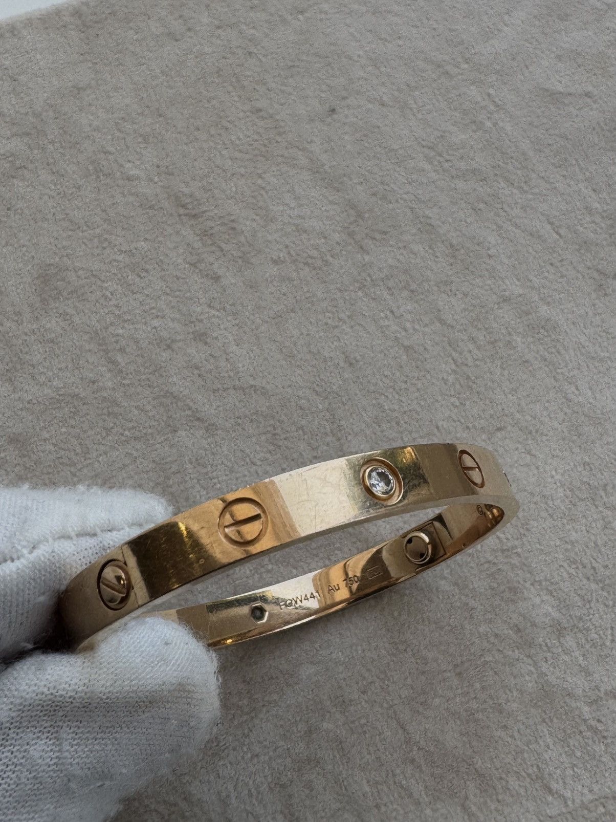 Cartier Cartier Love Bracelet 4 Diamonds Size ONE SIZE - 8 Thumbnail
