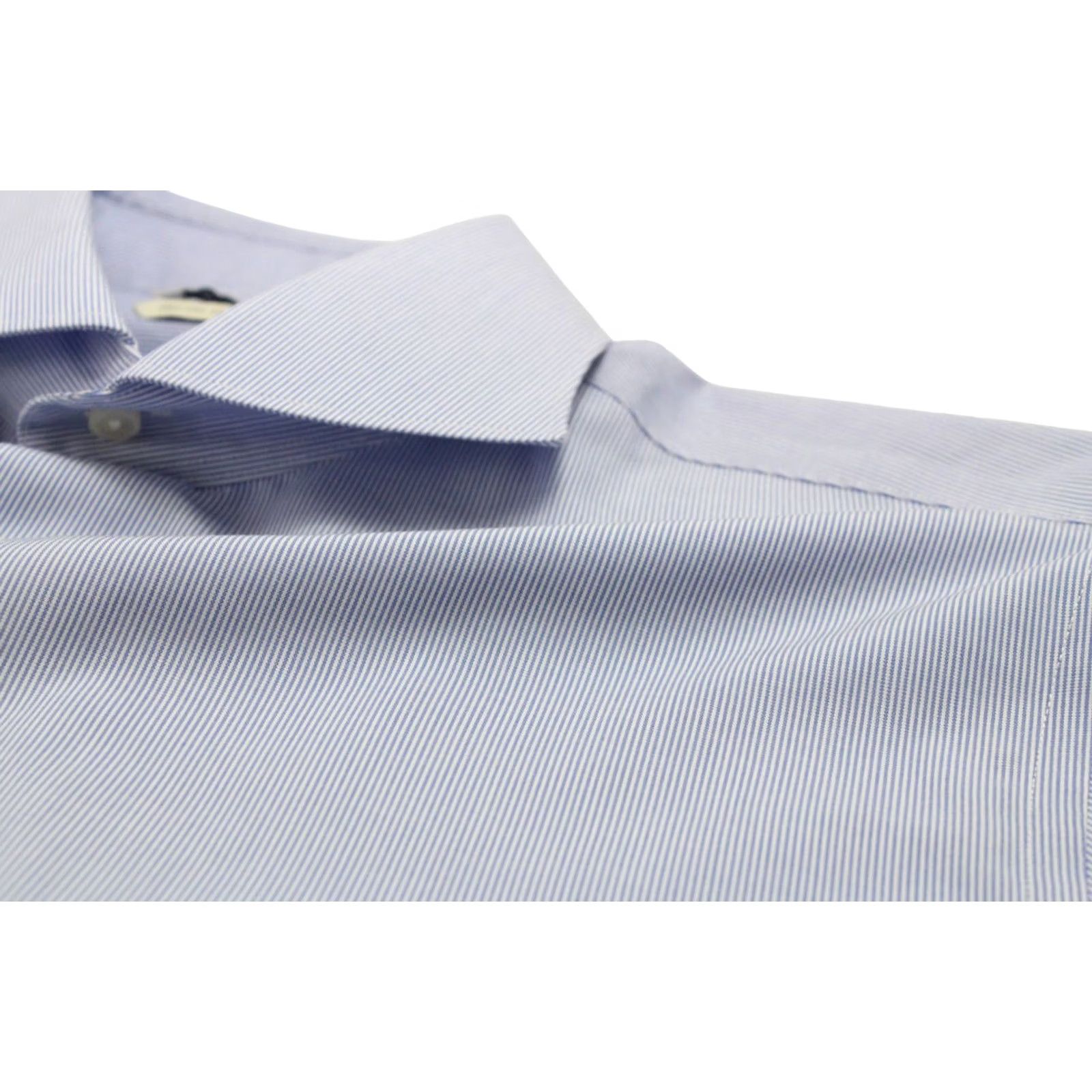 Suitsupply Suitsupply Pinstriped Dress Shirt Formal Extra Slim Fit 39 / 15 1/2 Blue Mens Shirt Size 40R - 6 Thumbnail