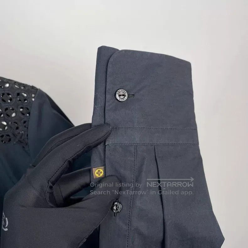 Louis Vuitton Louis Vuitton Black Long Shoulder Embroidered Shirt Dress Size XS / US 0-2 / IT 36-38 - 4 Thumbnail