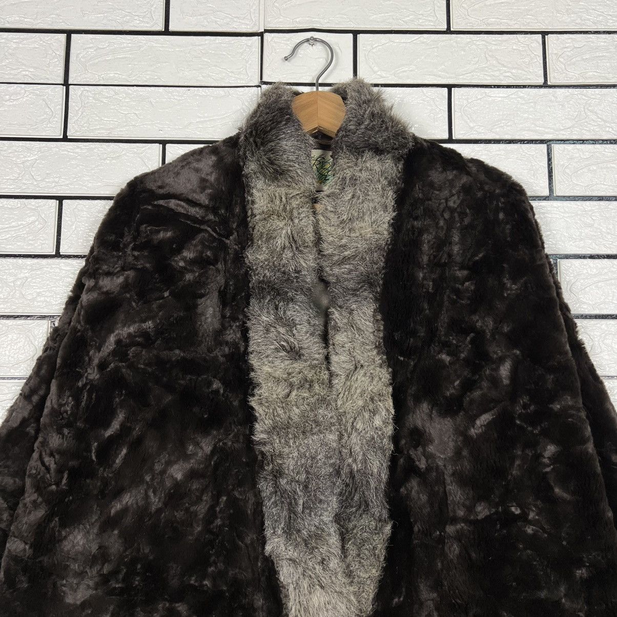 Vintage Vintage 90's VERDE PIU Modacrylic Oversized Coat #4139-C189 Size US M / EU 48-50 / 2 - 2 Thumbnail