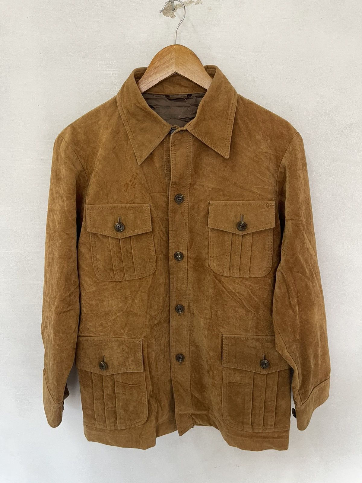 Designer × Vintage VINTAGE CREST TSHIRT BUTTON UP SUEDE Size US M / EU 48-50 / 2 - 2 Thumbnail