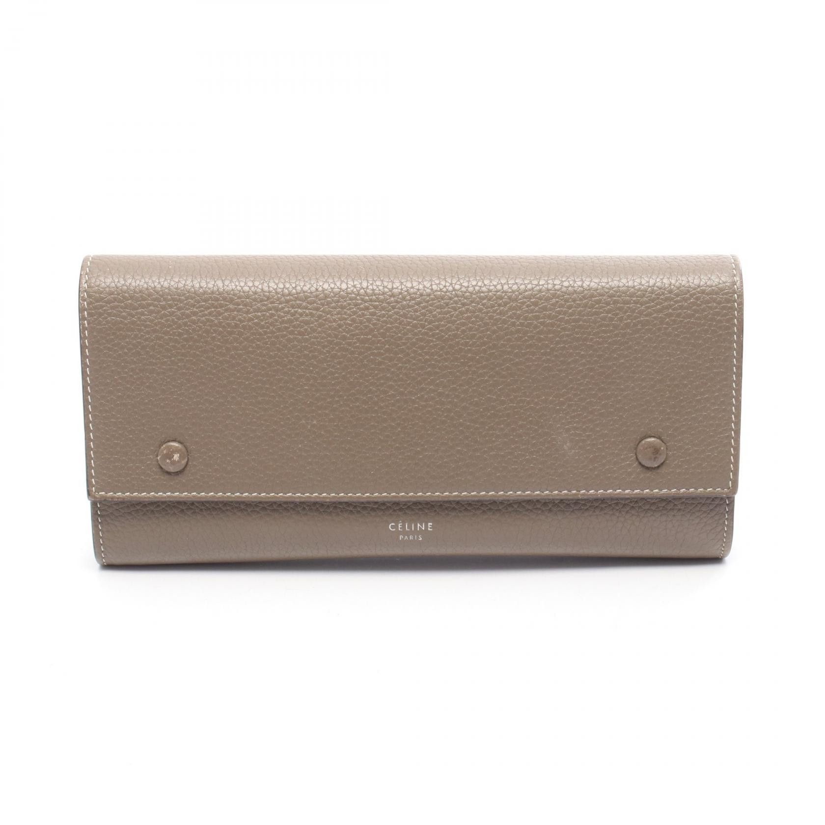 Celine Celine CELINE Large Flap Multifunction Leather Long Wallet Leather Long Wallet 101673AFE DUTY FREE for USA Size ONE SIZE - 1 Thumbnail