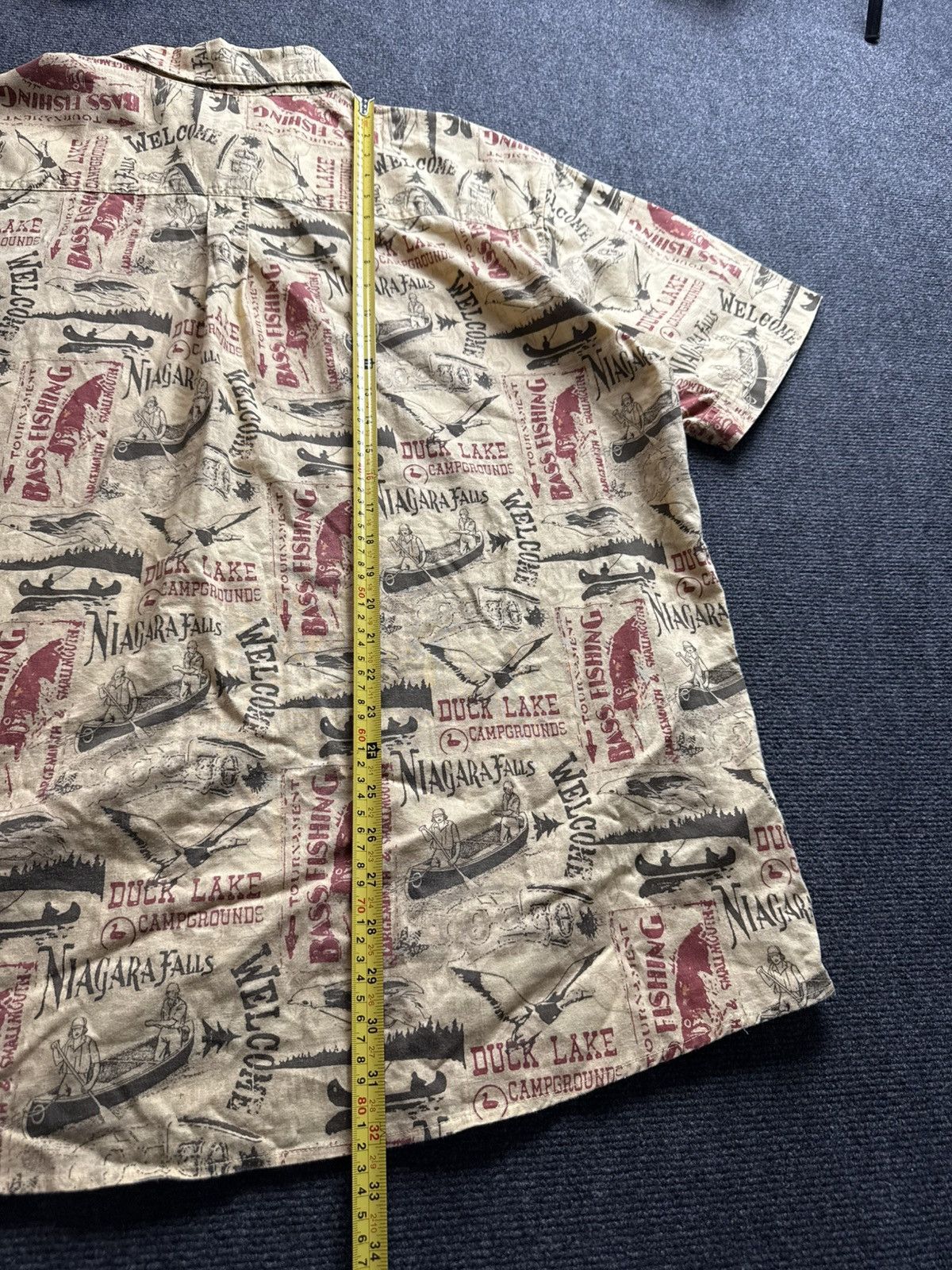 Woolrich Woolen Mills 00s Vintage USA Y2K Woolrich Niagara Falls Camp Print Shirt Size US XL / EU 56 / 4 - 16 Thumbnail