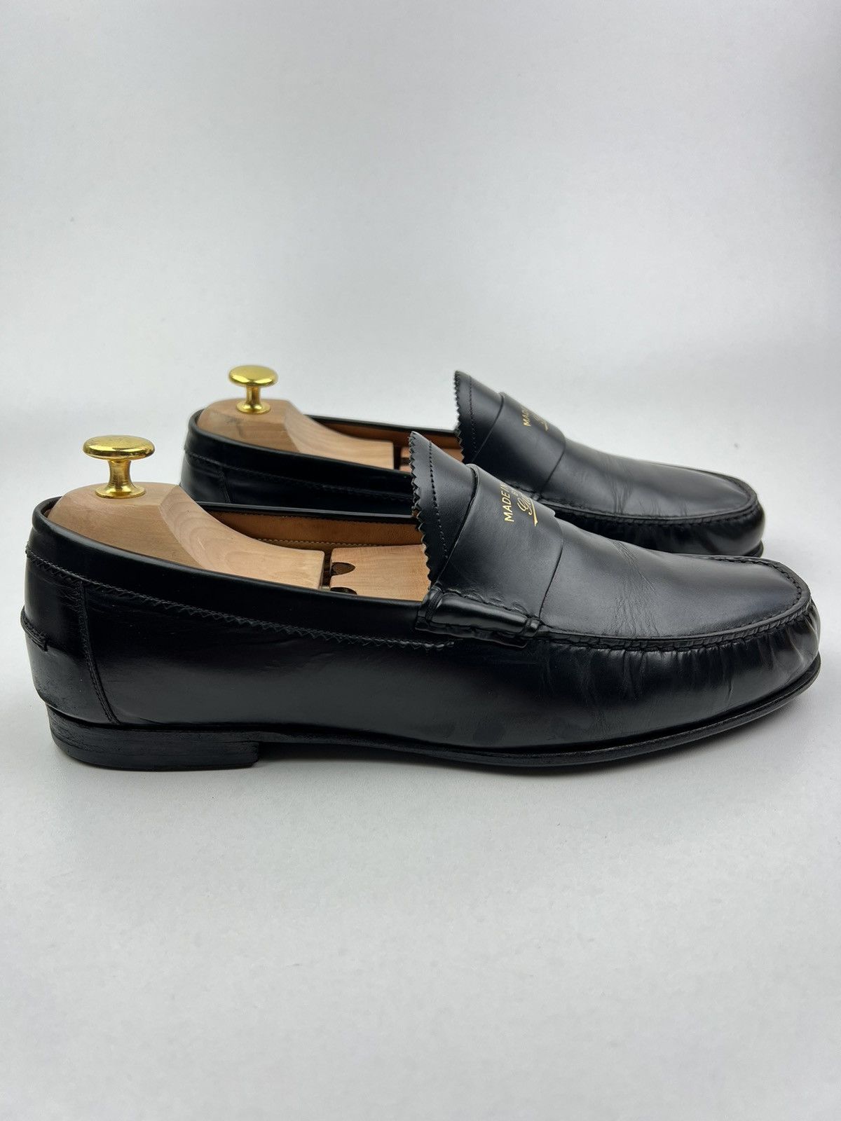 Gucci GUCCI Loafers Leather Penny Shoes GG Logo Black Men’s Size US 9.5 / EU 42-43 - 9 Thumbnail