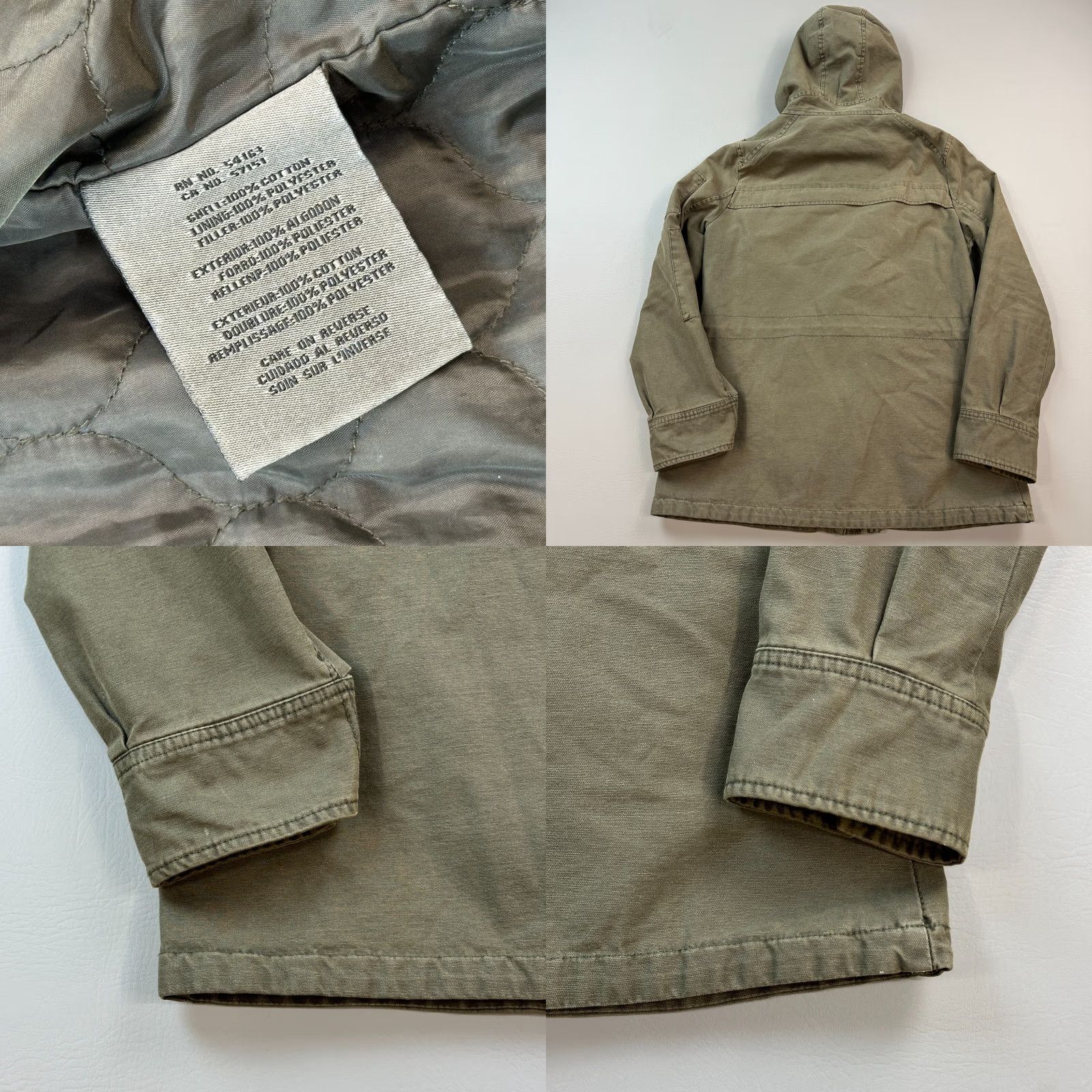 Levi's VINTAGE Levi's Jacket Women Medium Olive Green Army Military Chore Hooded Anorak Size M / US 6-8 / IT 42-44 - 8 Thumbnail