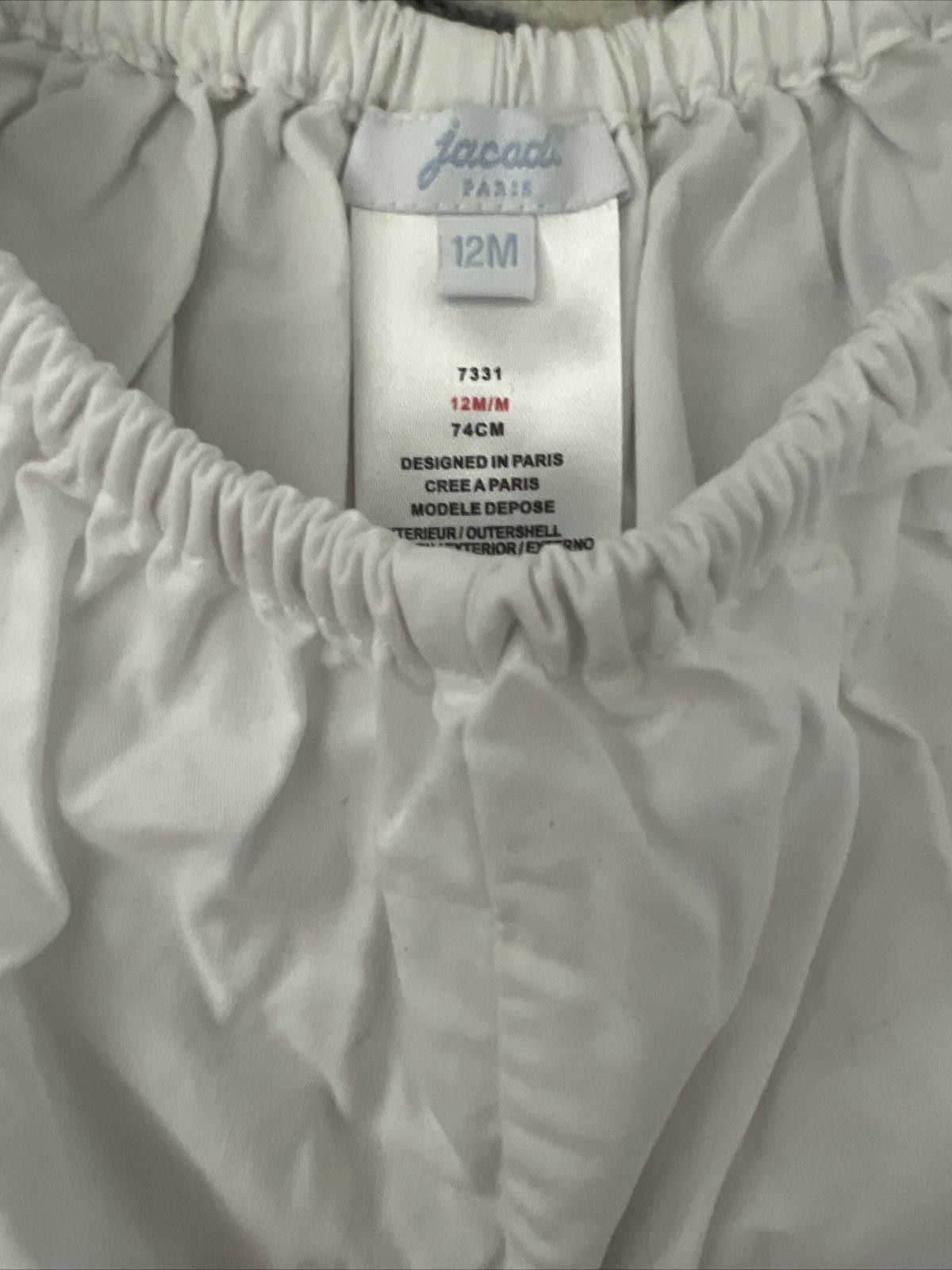 Designer Jacadi White Bloomers Size 12M MSRP $59 Size US 26 / EU 42 - 2 Thumbnail