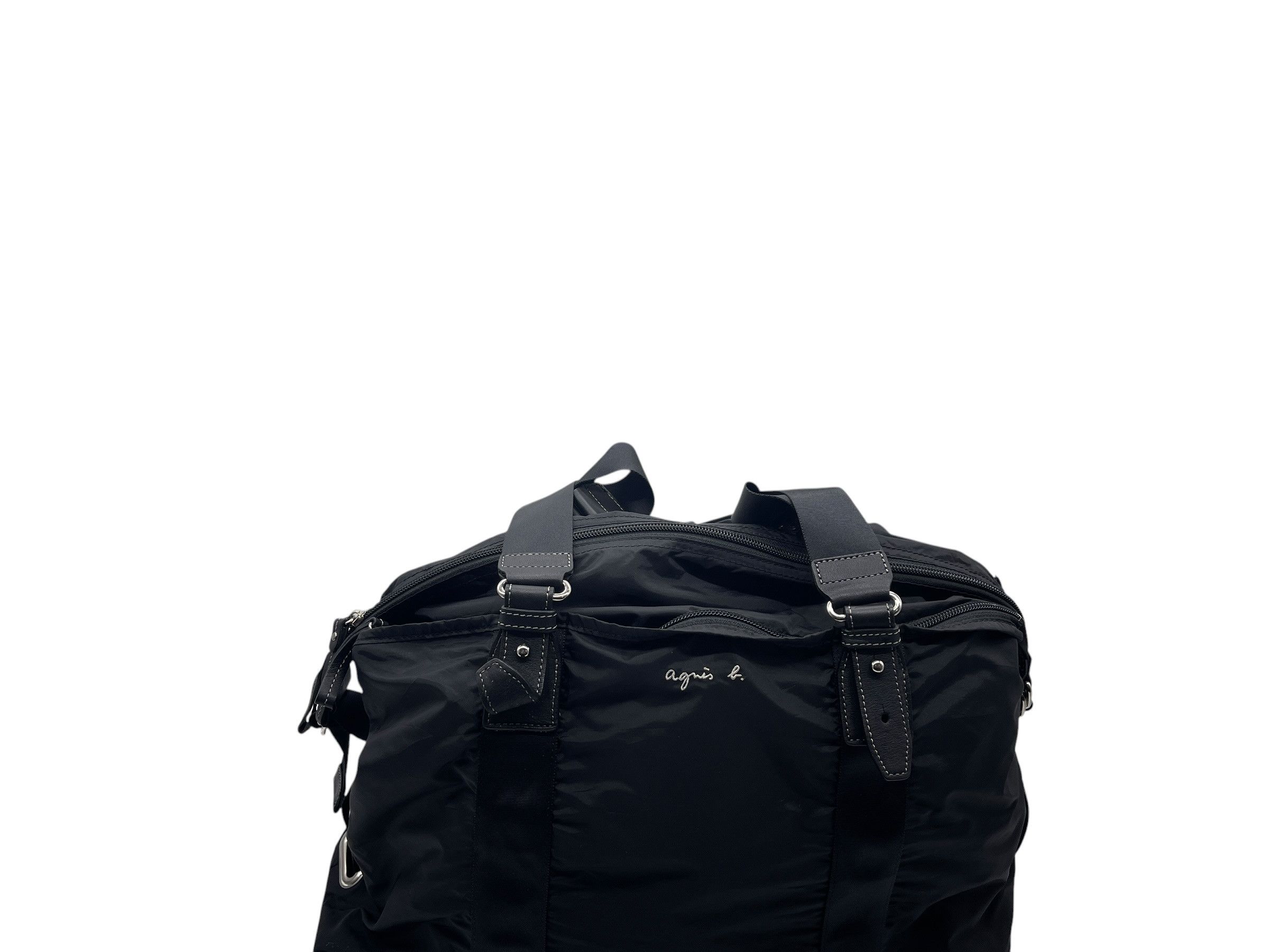 agnes b. Agnès b Voyage Nylon Boston Travel Bag Black Duffel Gym Bag Size ONE SIZE - 4 Thumbnail