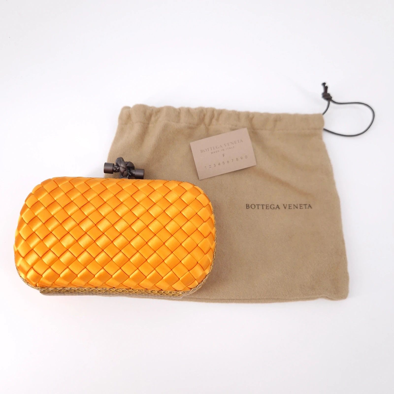 Bottega Veneta BV Satin Intrecciato Impero Ayers Knot Clutch Size ONE SIZE - 1 Thumbnail