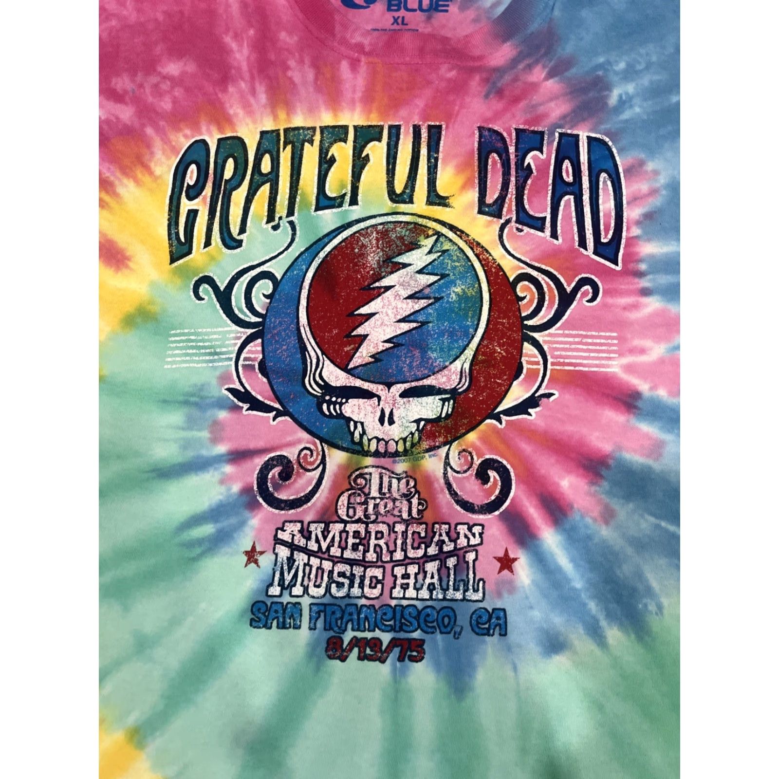 Liquid Blue Liquid Blue Grateful Dead Graphic T-shirt Men XL Tie Dye Colorful Music 75 2007 Retro All Seasons Crew Neck Short Sleeve Cotton Regular Shirt Size US XL / EU 56 / 4 - 2 Thumbnail