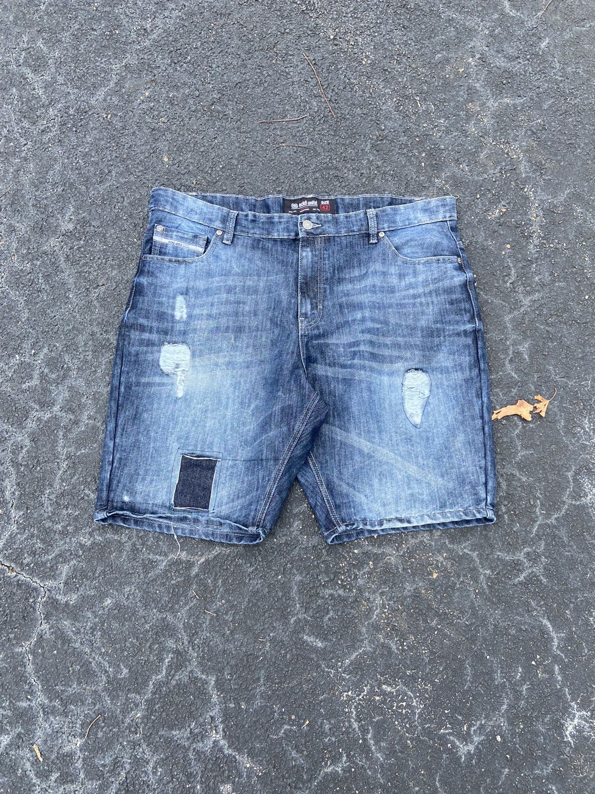Affliction Crazy Baggy Faded Y2K Opium Style Ecko Southpole Denim Jorts Size US 42 / EU 58 - 1 Thumbnail