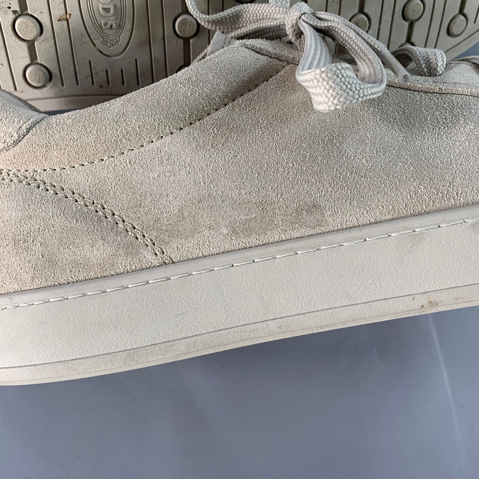 Tod's TOD'S Size 11 Grey Suede Low Top Rubber Sole Sneakers Size US 11 / EU 44 - 7 Thumbnail