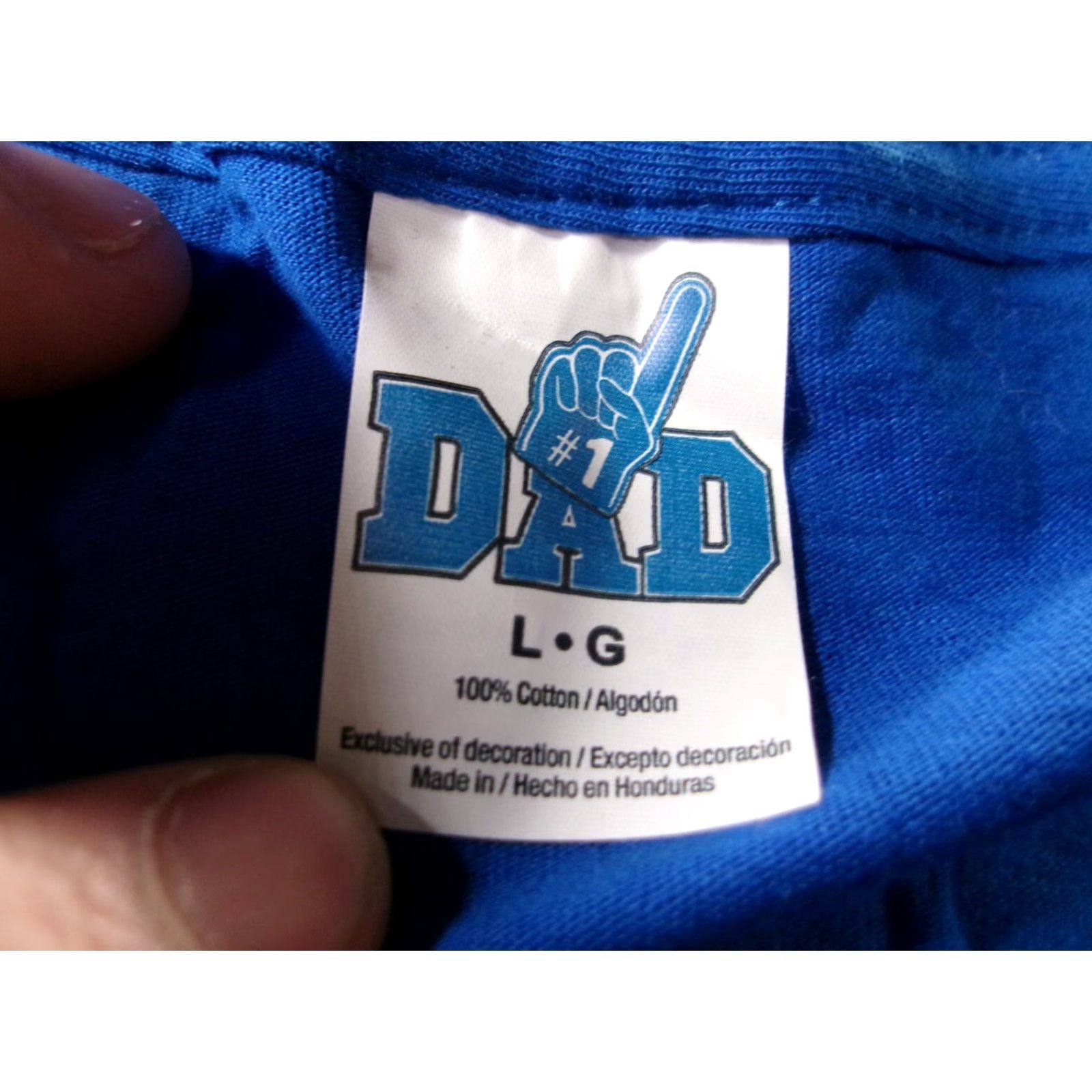 Vintage VINTAGE Dad Graphic Print T-Shirt Men Large Blue "My Favorite People Call Me Dad" Casual Classic Mens Size US L / EU 52-54 / 3 - 7 Thumbnail
