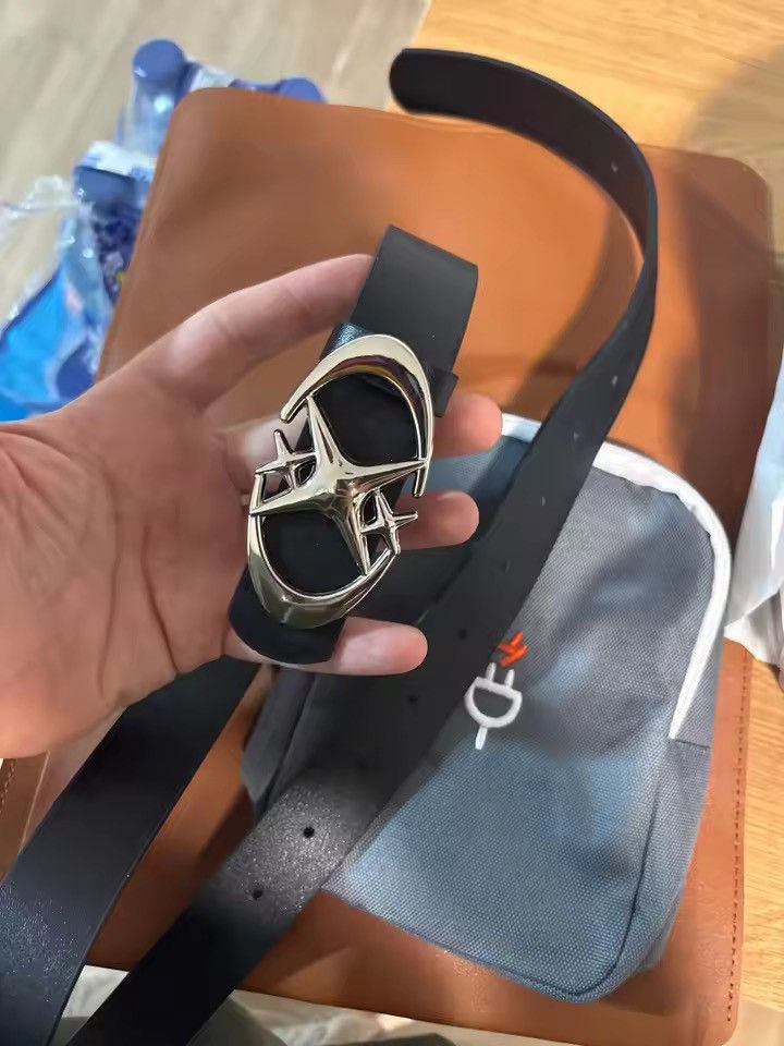 Japanese Brand Black Triple Star Pu Leather Belt Size 30 - 5 Thumbnail