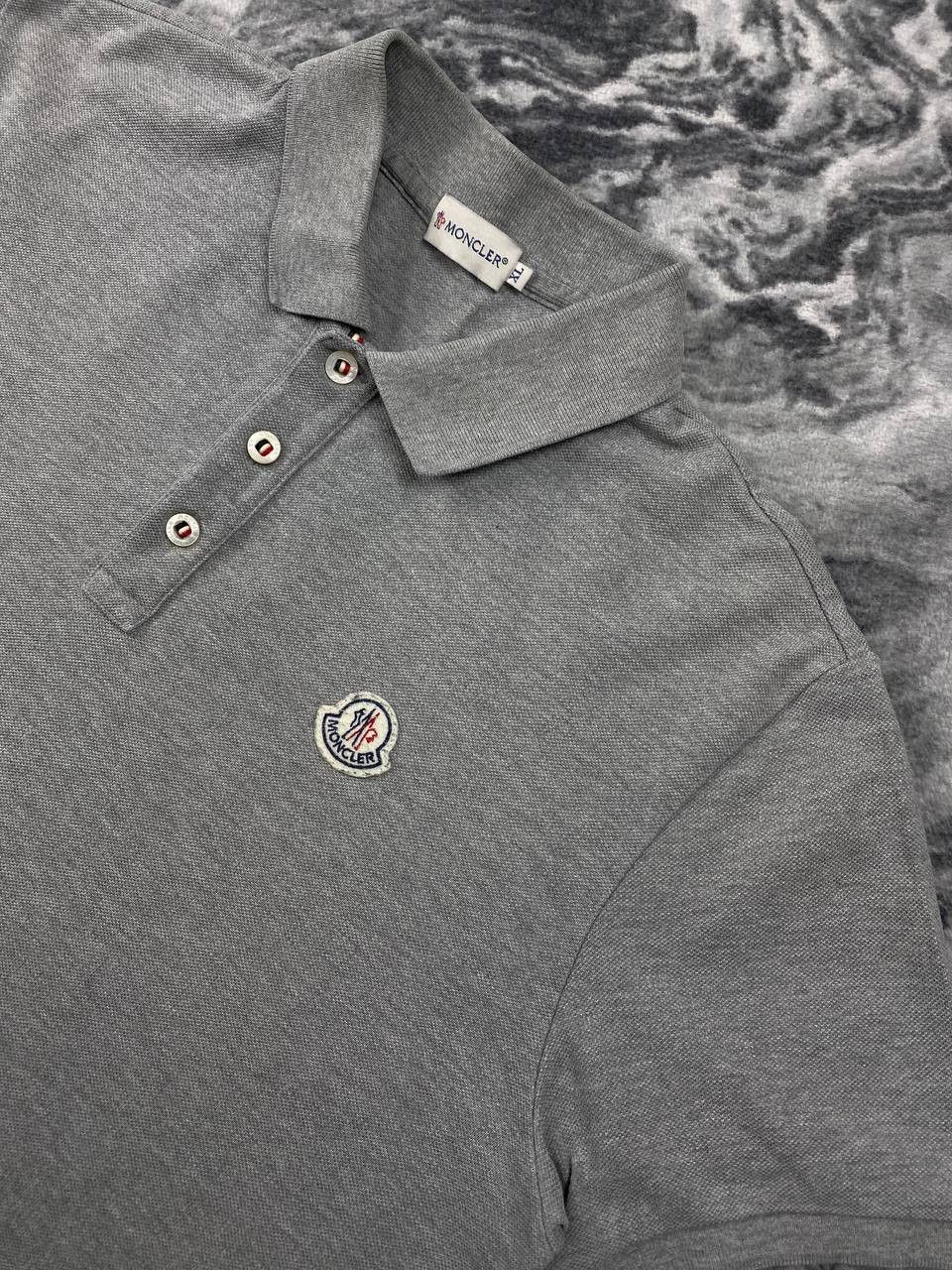 Moncler Moncler Maglia Polo Manica Corta Polo Shirt Men Size XL Gray Size US XL / EU 56 / 4 - 2 Thumbnail