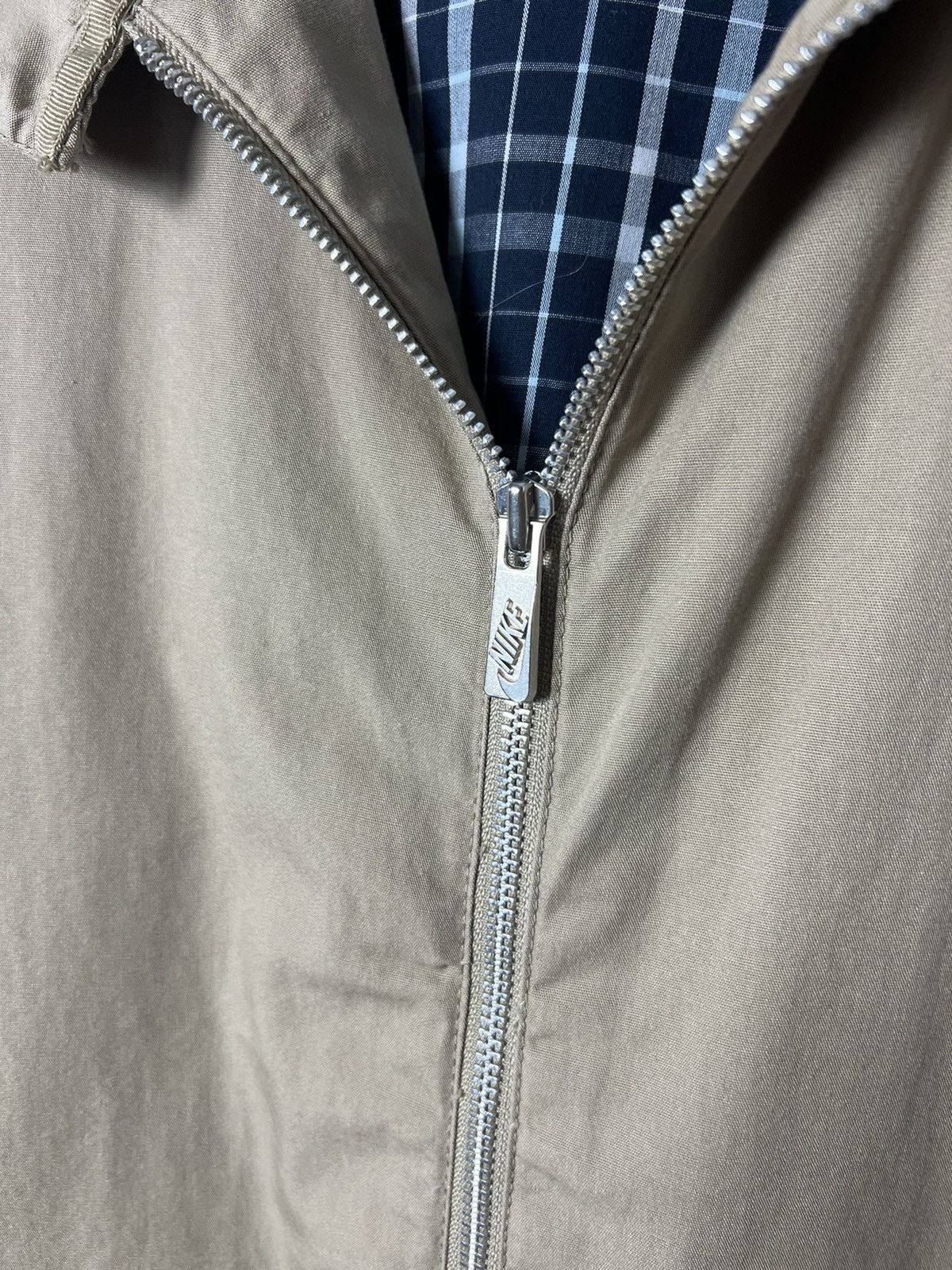 Nike × Vintage Vintage Nike Sportswear Plaid Lined Collared Bomber Jacket Size US L / EU 52-54 / 3 - 7 Thumbnail