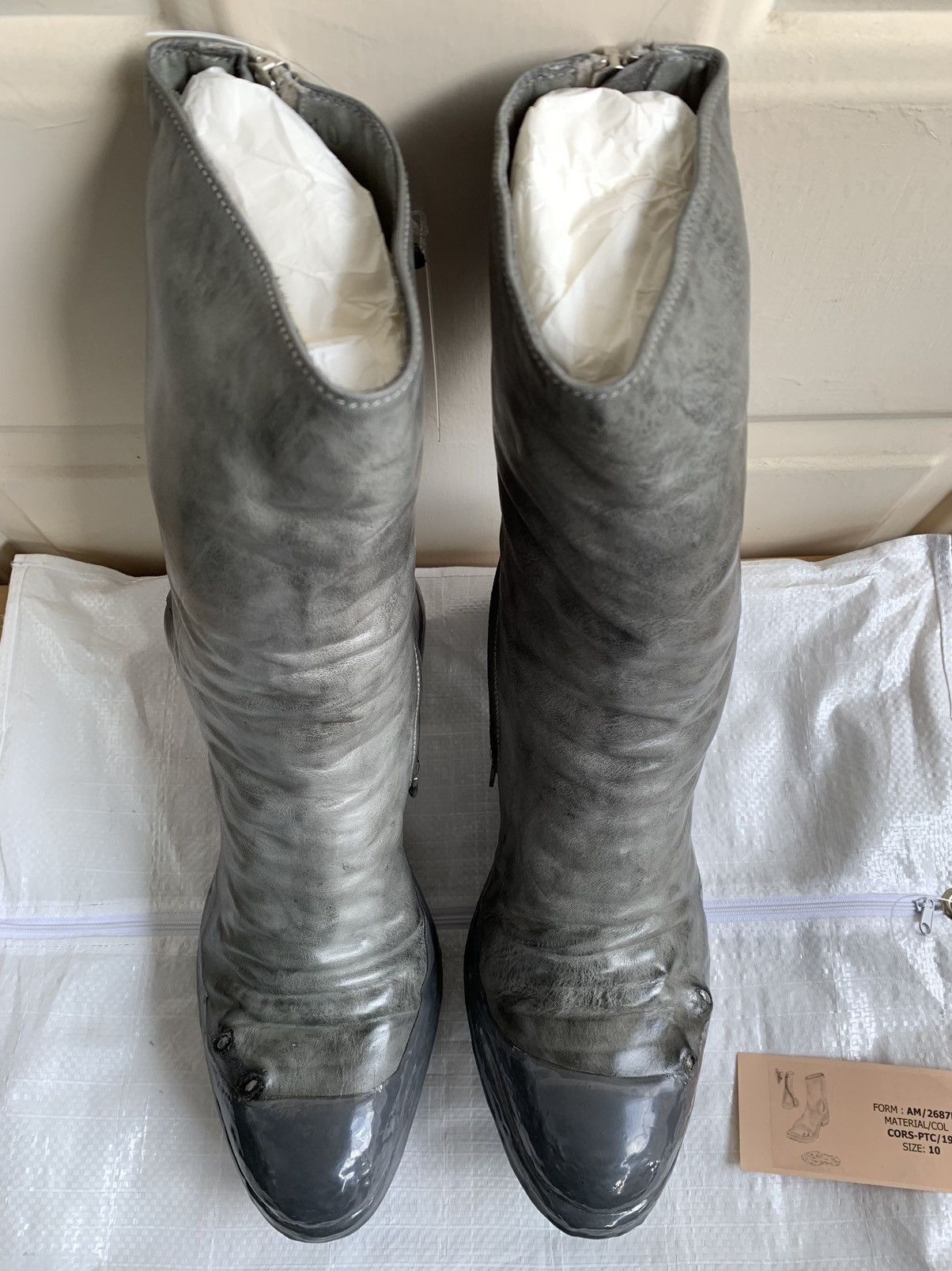 Carol Christian Poell CCP Object-dyed One Piece Drip Prosthetic Boots Size US 11.5 / EU 44-45 - 10 Thumbnail