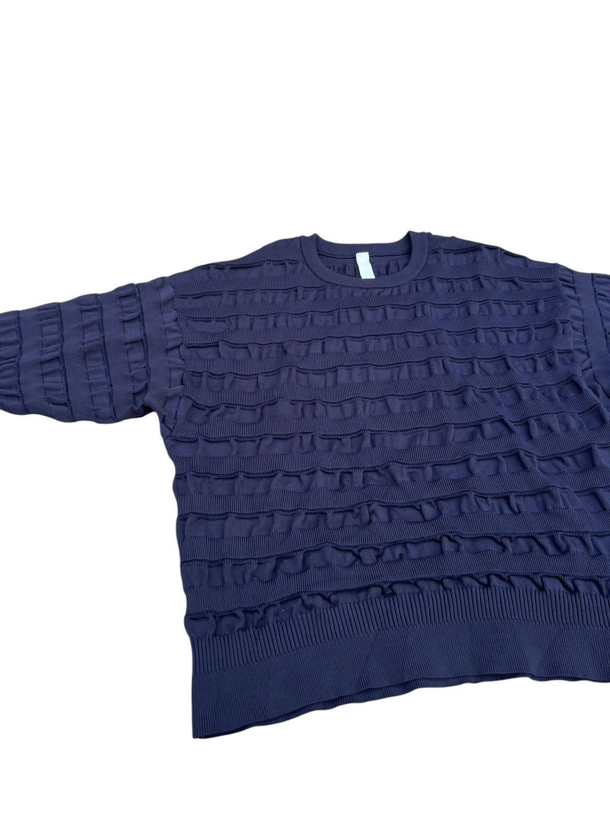 CFCL CFCL Made in Japan Navy Blue Facade Knitwear Sweater Size US L / EU 52-54 / 3 - 10 Thumbnail