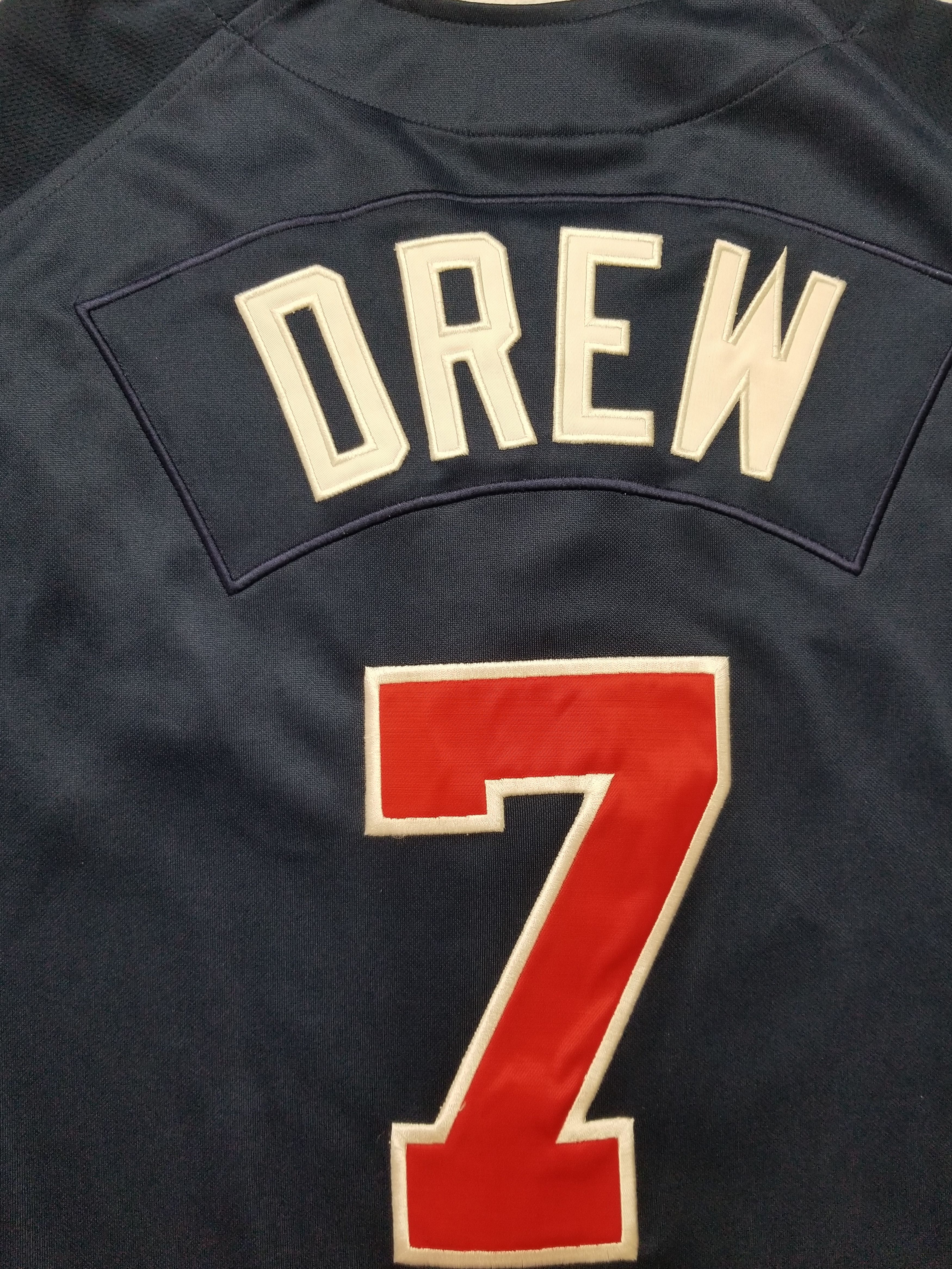 Nike Nike Vintage Classic Atlanta Braves #7 Drew Navy Blue Jersey Size US L / EU 52-54 / 3 - 8 Thumbnail