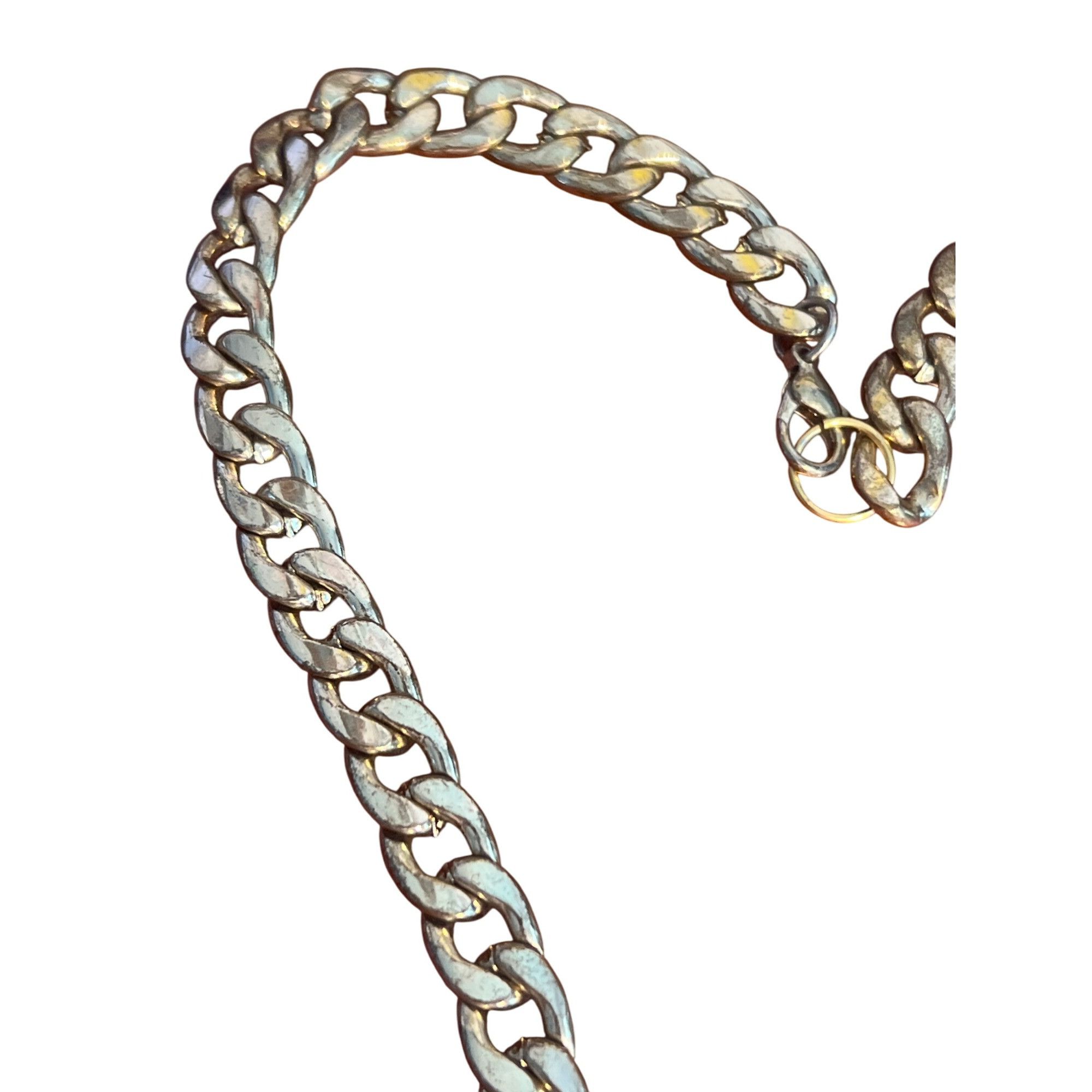Other Cuban Link Gold Tone Necklace Owl Charms Clear Rhinestones C Size ONE SIZE - 4 Thumbnail