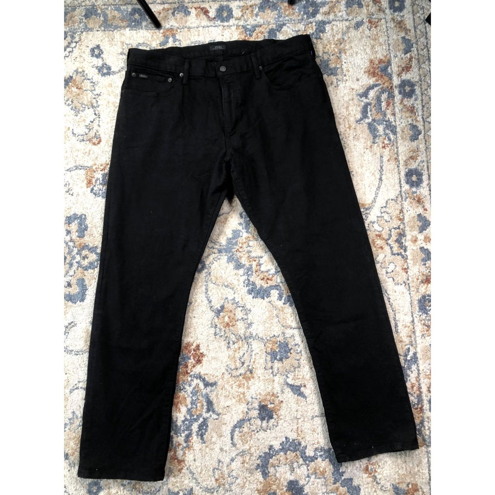 Polo Ralph Lauren Polo Ralph Lauren Hampton Relaxed Straight Jeans Mens 38x32 Black Denim Pants Size US M / EU 48-50 / 2 - 2 Thumbnail