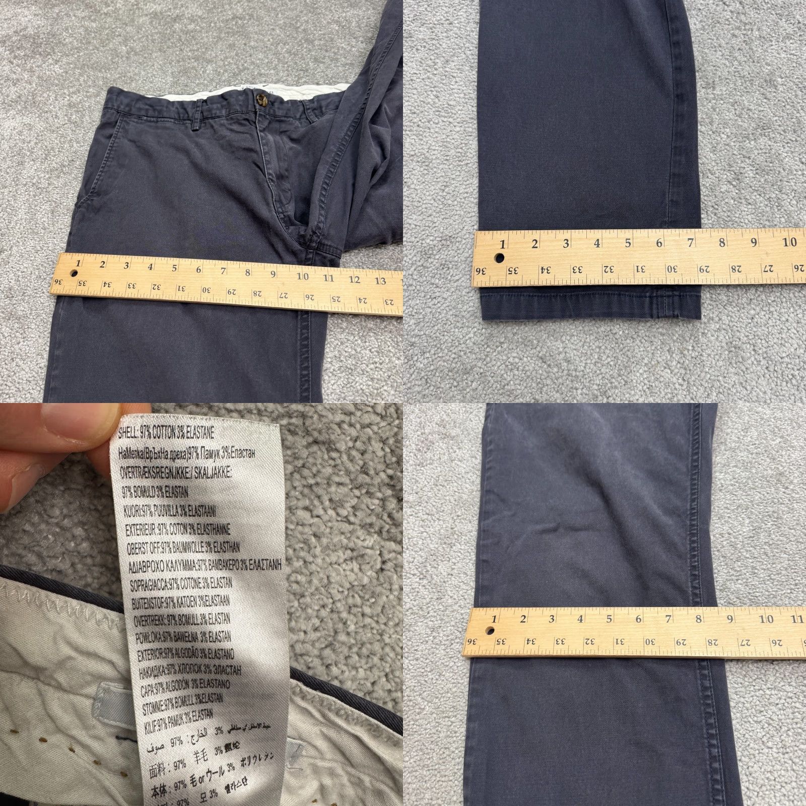 Ben Sherman Ben Sherman Pants Mens 34x34 Chino Straight Leg Cotton Navy Blue Casual Size US 34 / EU 50 - 10 Thumbnail