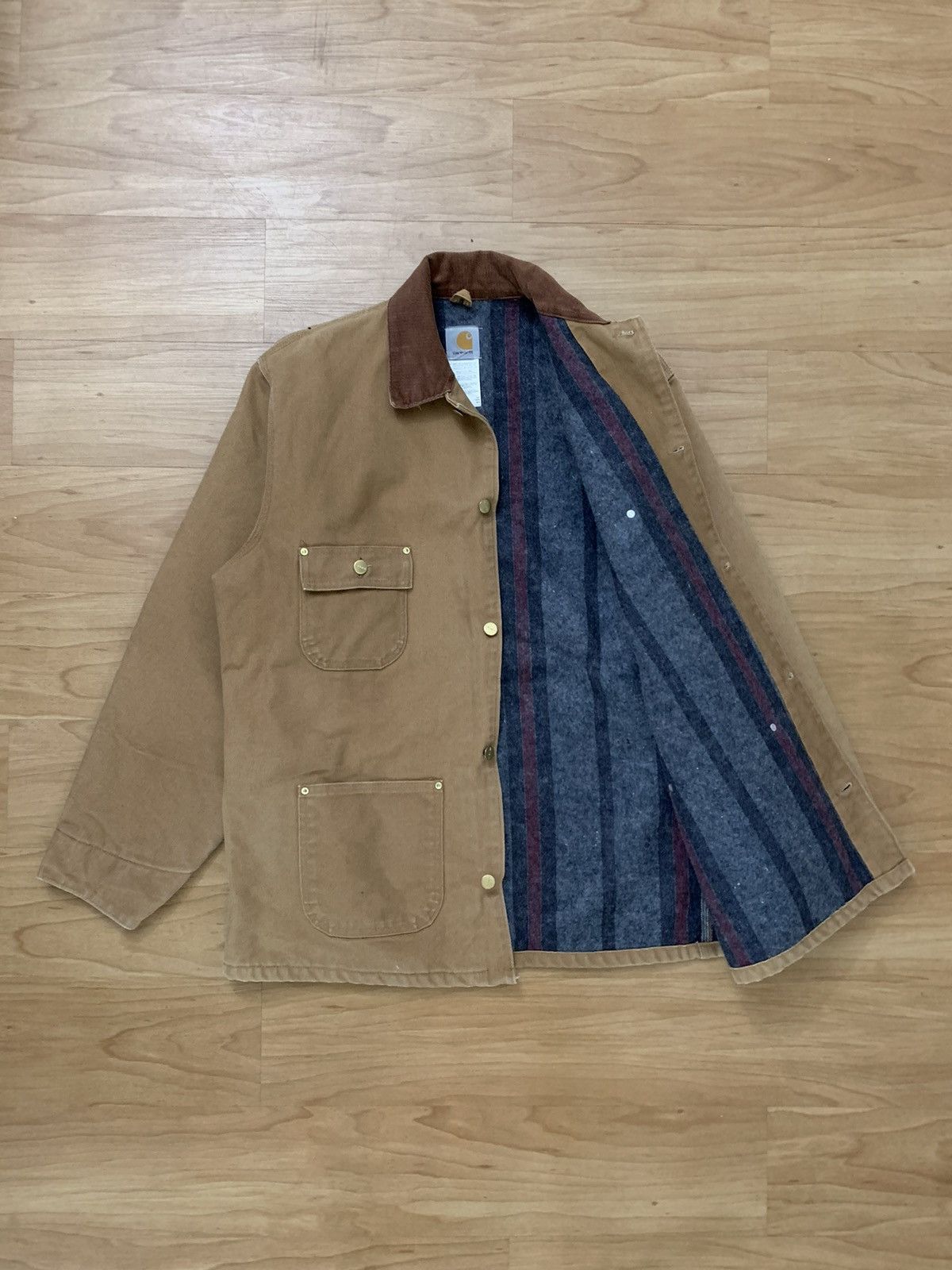 Carhartt 🥧Vintage Carhartt Blanket-Lined Chore Jacket (Sz L) Size US L / EU 52-54 / 3 - 2 Thumbnail