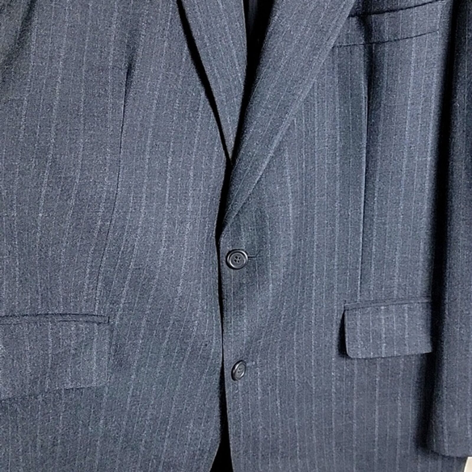 Brooks Brothers Brooks Brothers Wool Pinstripe Suit Blazer Jacket Two Button Size 44L - 7 Thumbnail