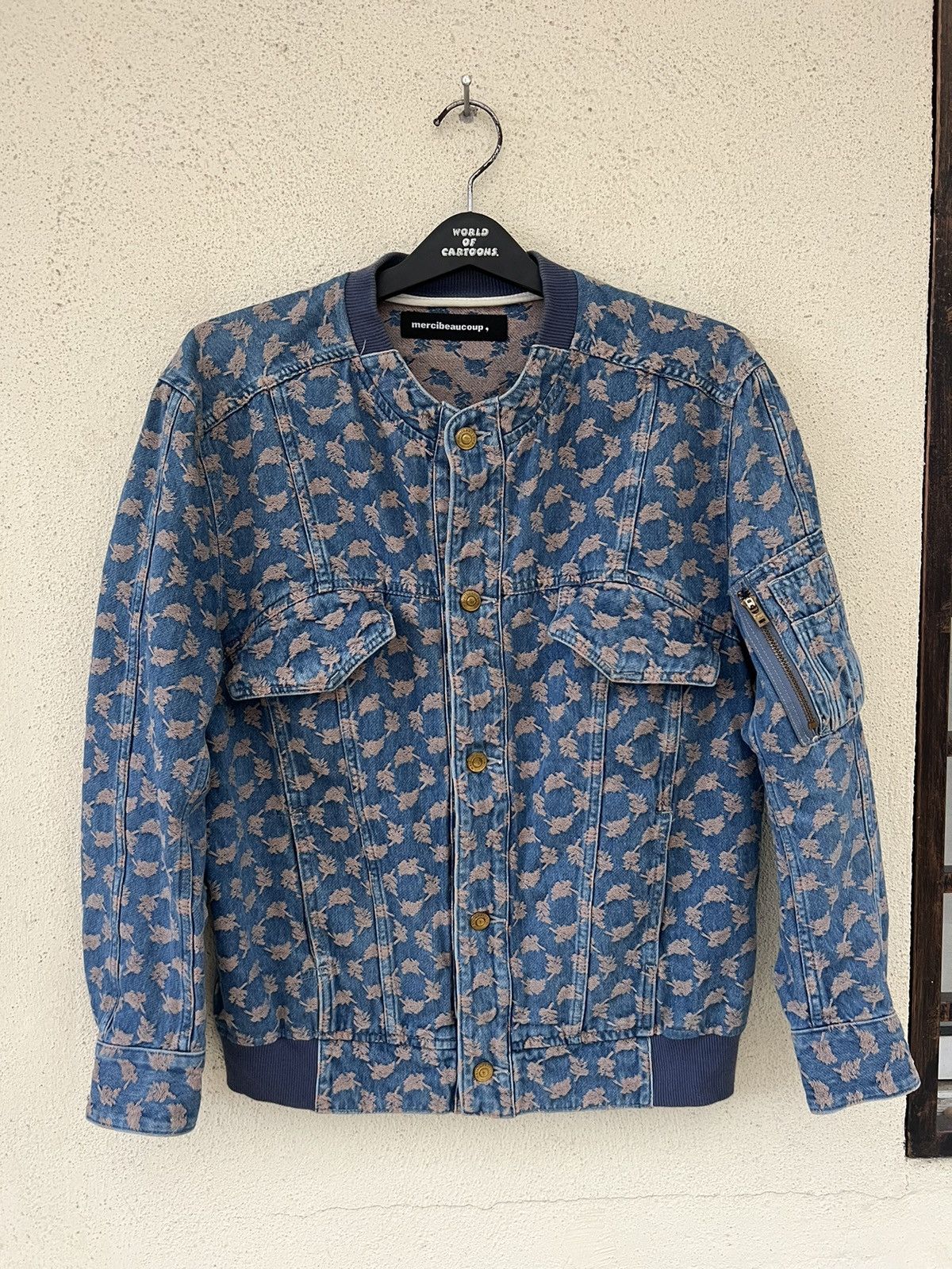 Issey Miyake Mercibeaucoup Embroidered Denim Bomber Trucker Jacket Size US M / EU 48-50 / 2 - 6 Thumbnail