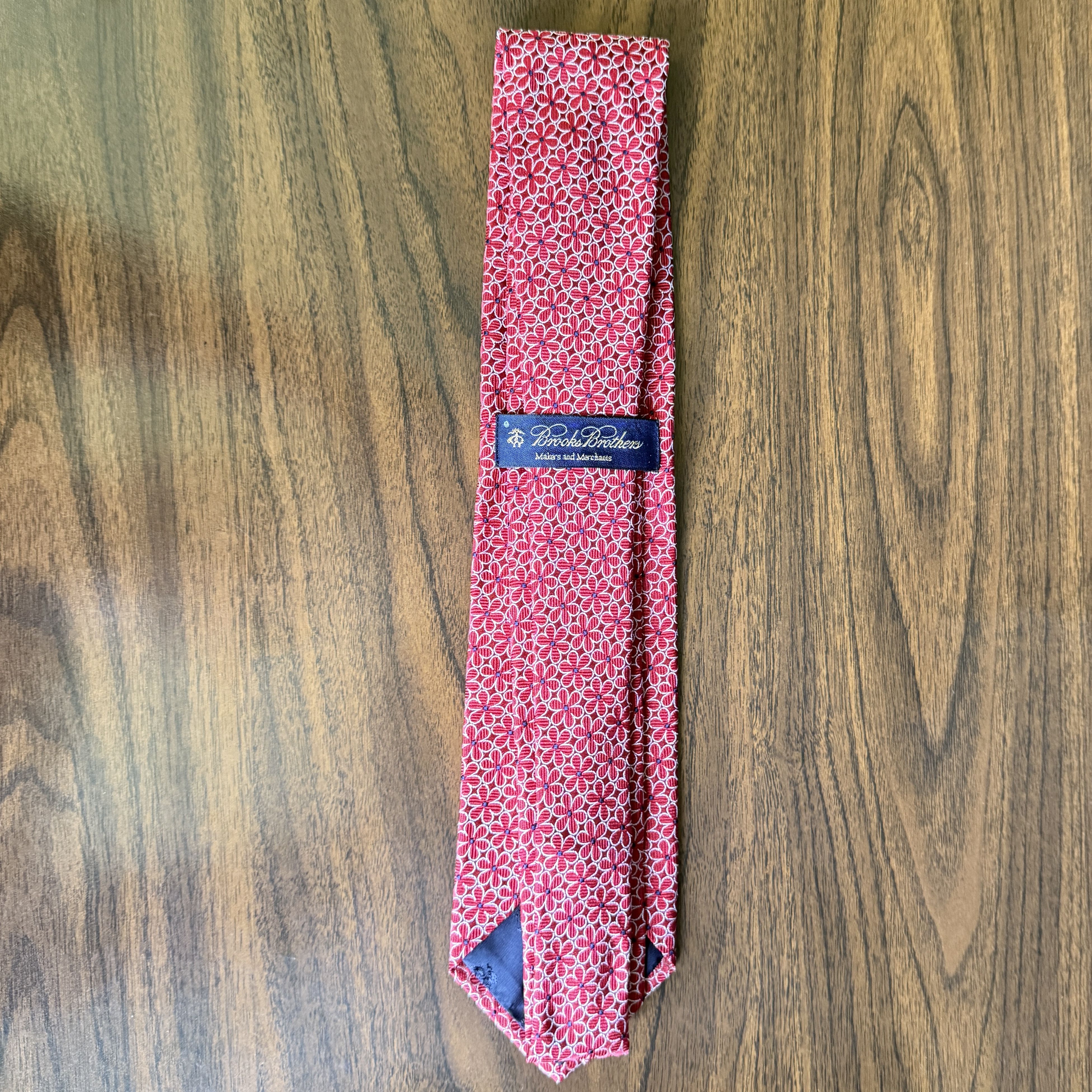 Brooks Brothers Brooks Brothers Floral Silk Tie Red 3.25" Made in USA Size ONE SIZE - 2 Thumbnail