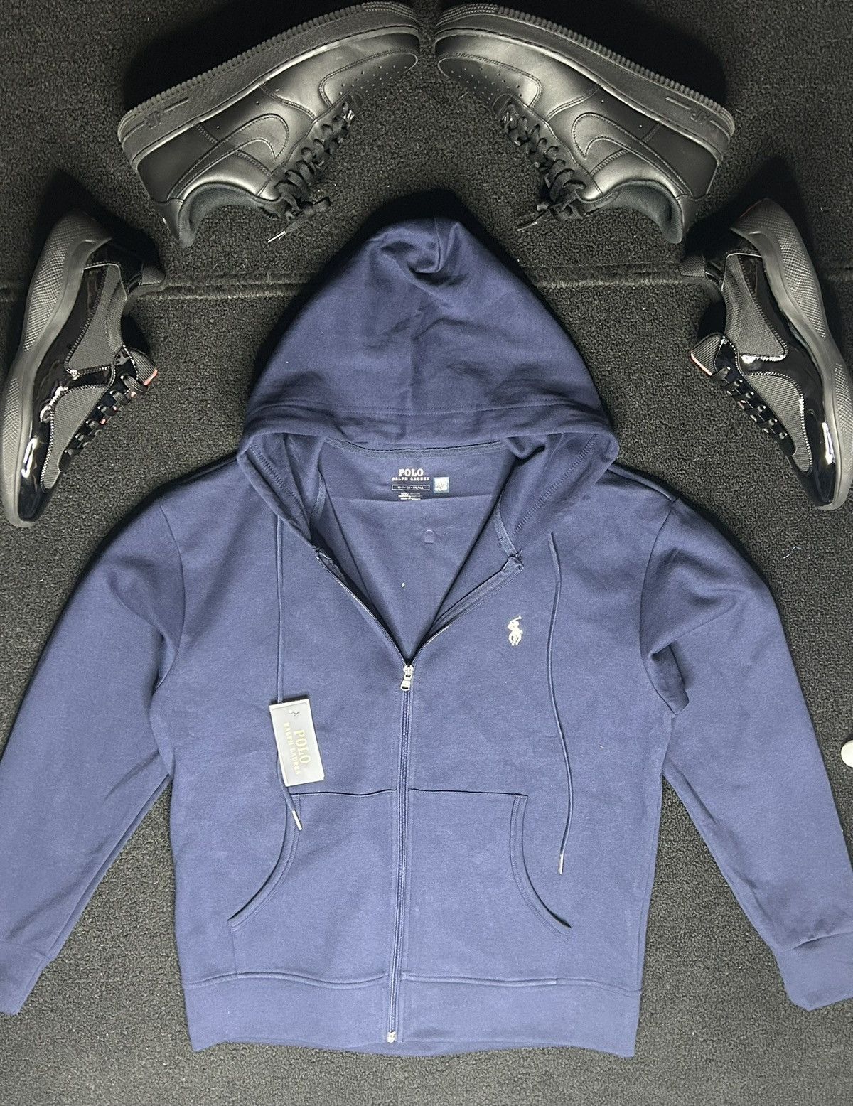 Polo Ralph Lauren Polo Ralph Lauren Men's Double-Knit Full-Zip Hoodie Size US M / EU 48-50 / 2 - 2 Thumbnail