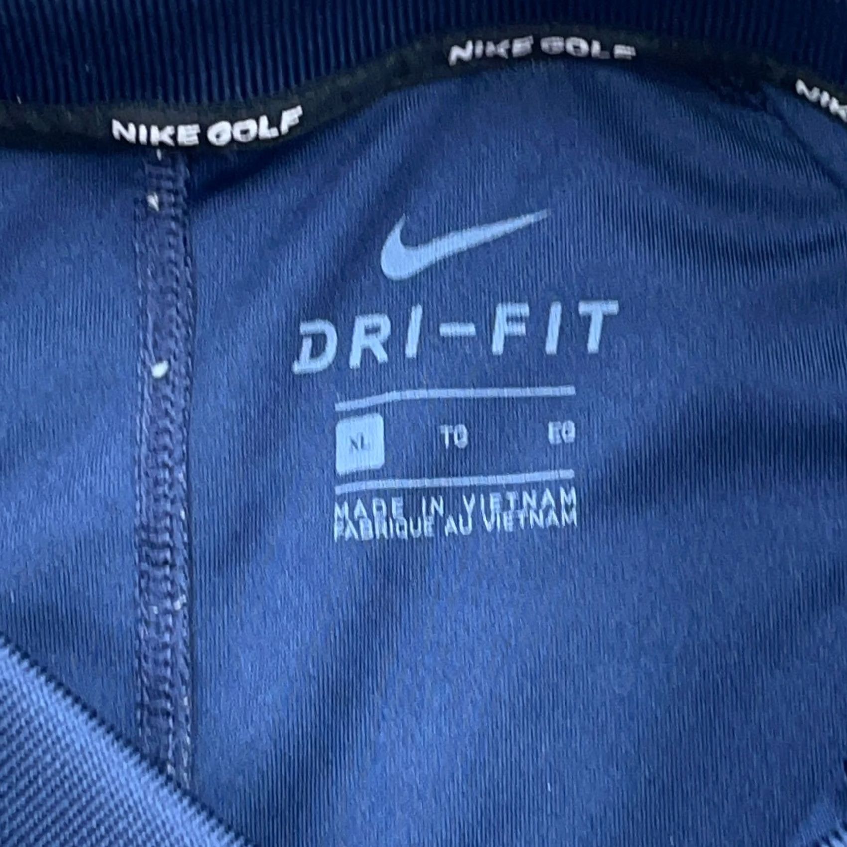 Nike Nike Polo Shirt Men XL Navy Blue Dri-Fit Nike Golf Swoosh Wicking Performance Sport Logo Shirt Size US XL / EU 56 / 4 - 5 Thumbnail