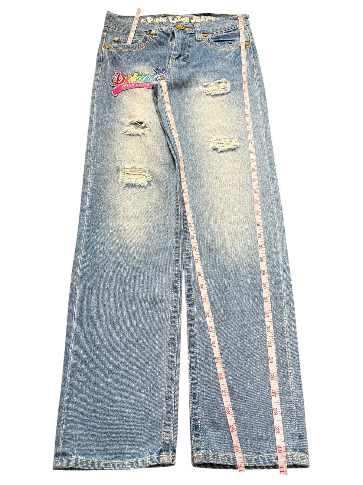 Dsquared2 Vintage Japanese Brand Embellished Distressed Jeans Size 29" - 7 Thumbnail