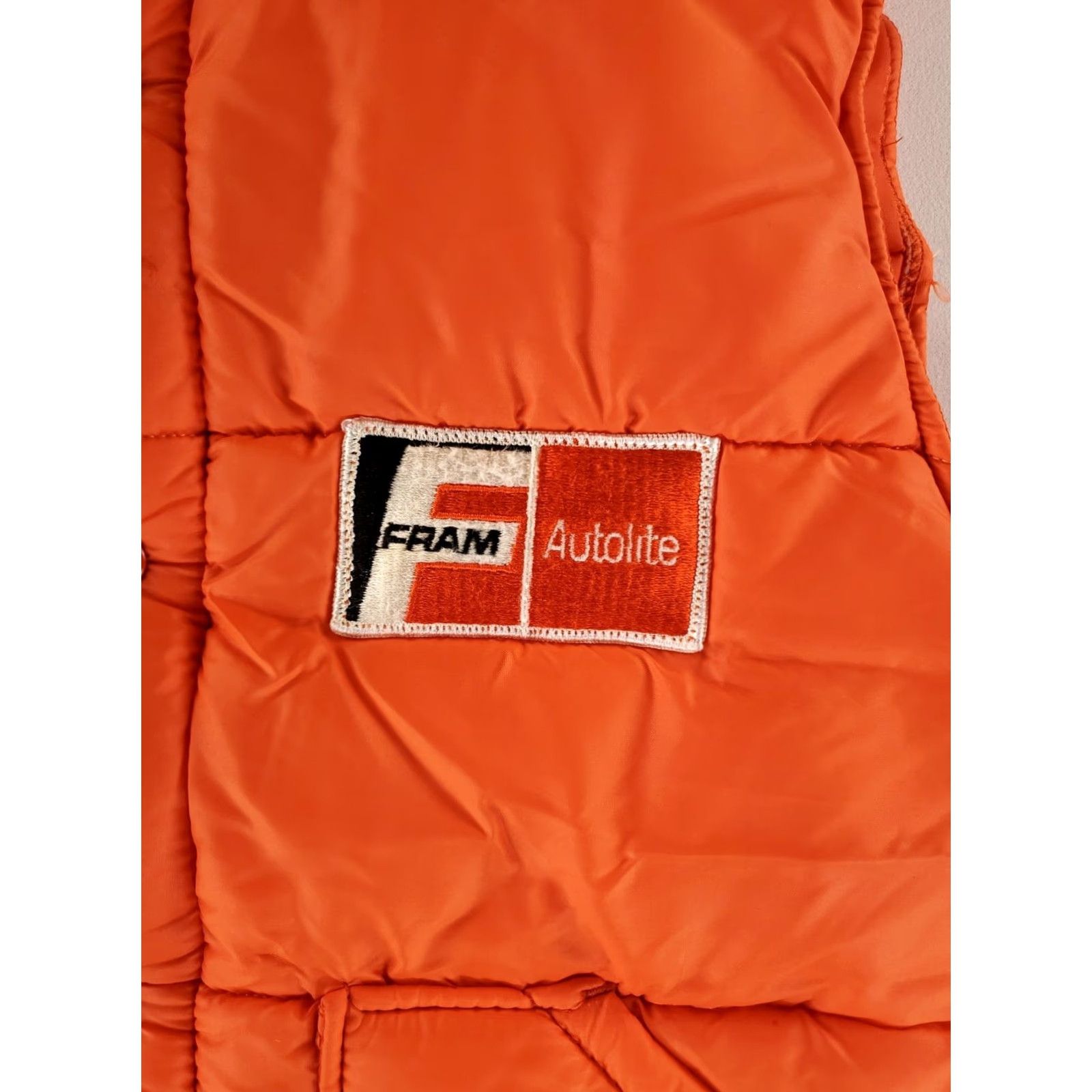 Vintage Fram Autolite Weathercaster Vest VTG 70s Snap Orange Mens L Puffer Jacket Jacket Orange Mens L Size US L / EU 52-54 / 3 - 2 Thumbnail