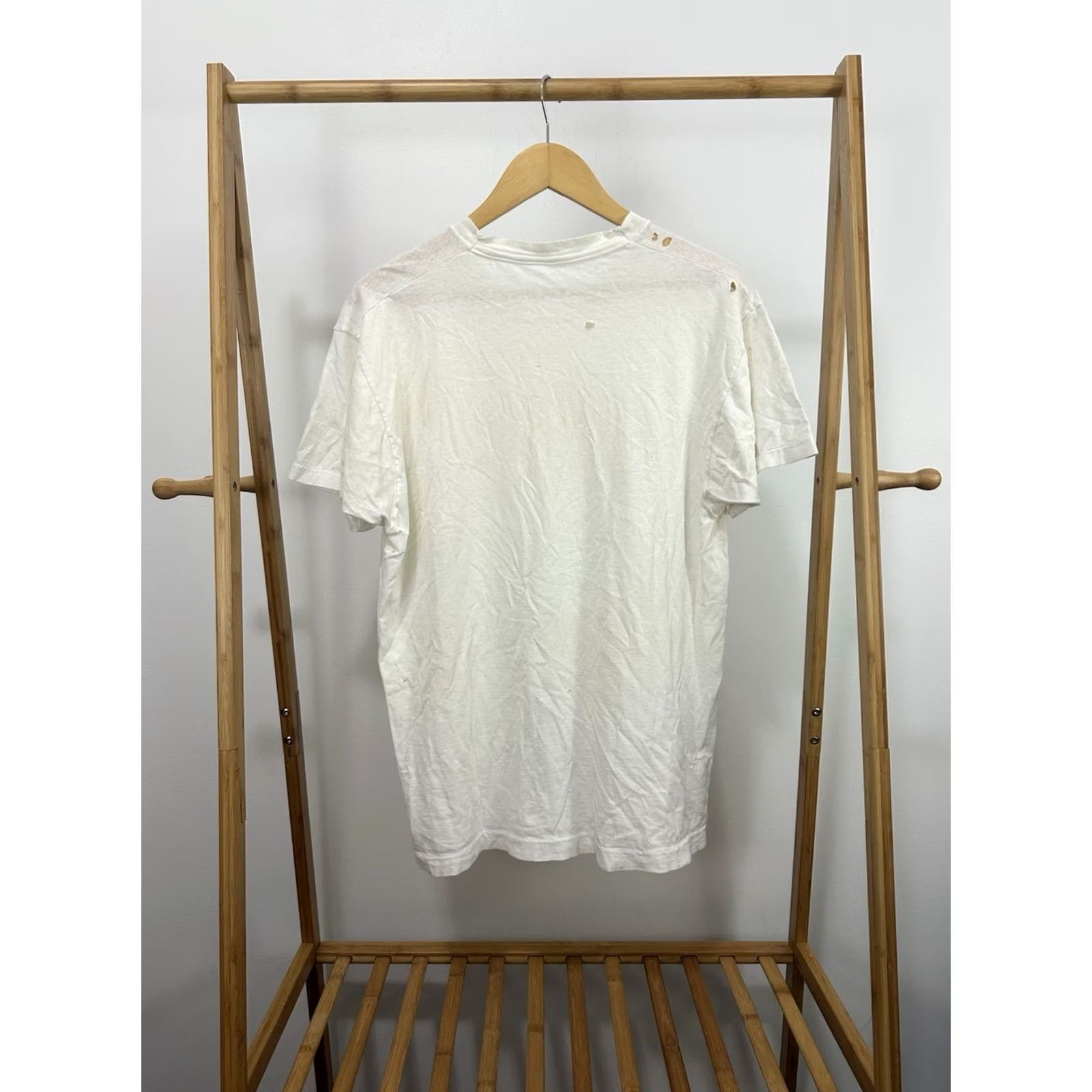 Thrasher VTG 80s Cotton Blank Thrashed Distressed Worn WIP Work T-Shirt XL White Mens XL Shirt Size US XL / EU 56 / 4 - 2 Thumbnail