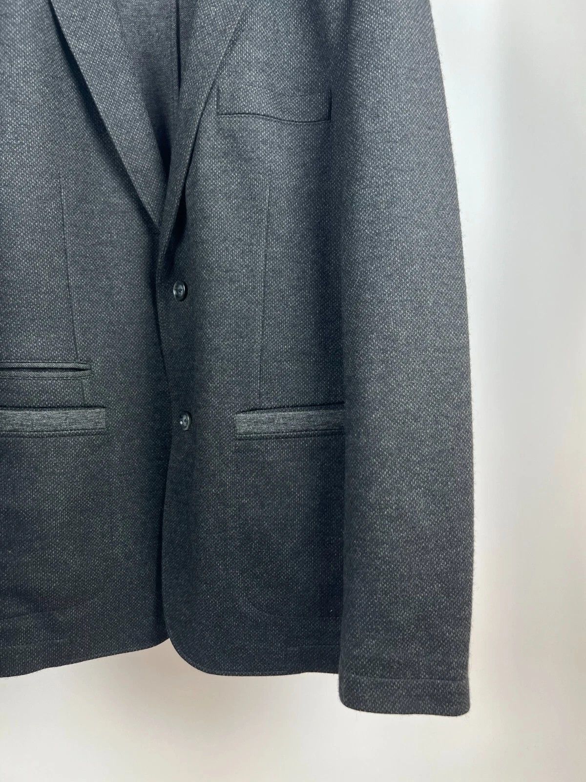 Hugo Boss Hugo Boss Men's Dark Gray Unlined Slim Fit Blazer Jacket Size 46R - 7 Thumbnail
