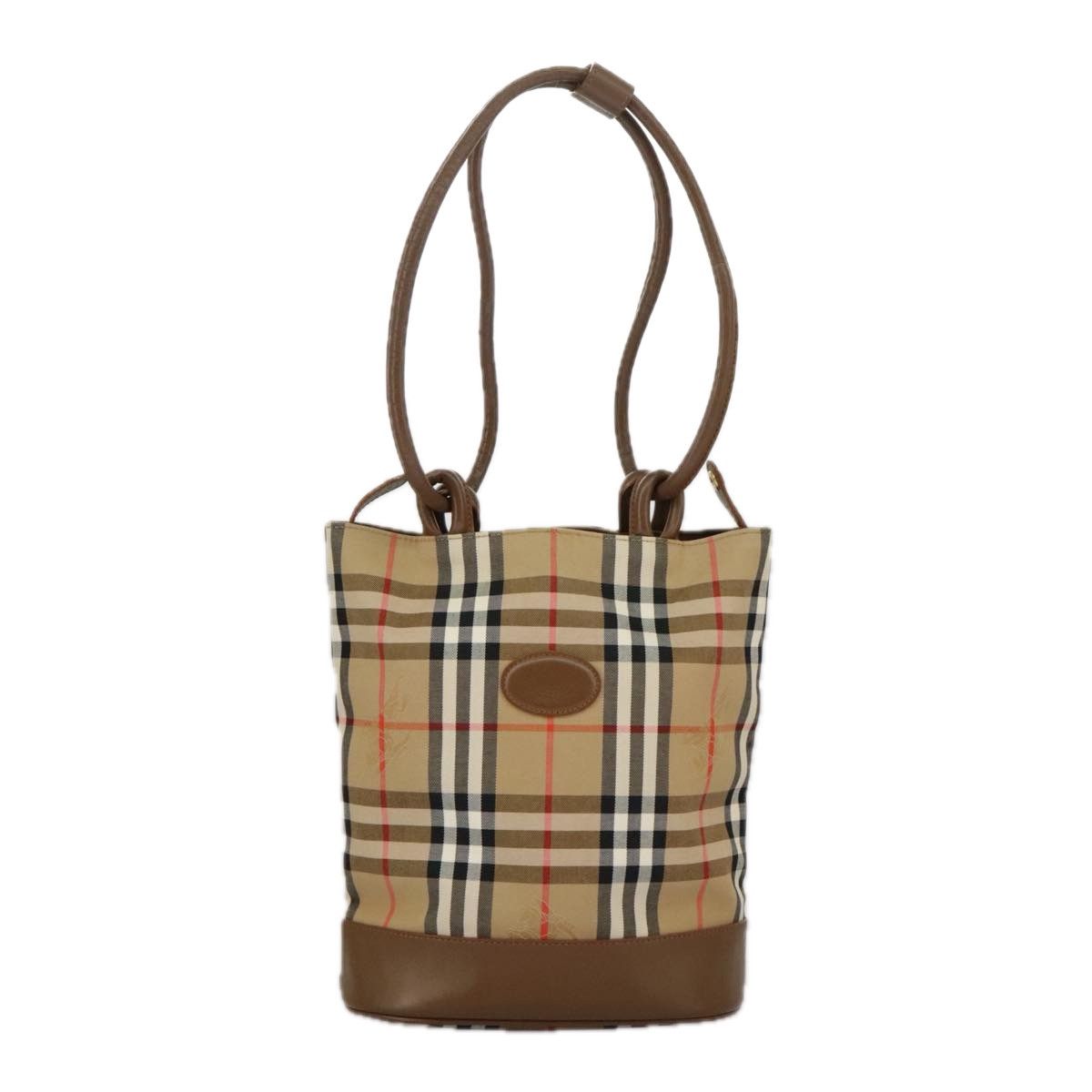 Burberry Nova Check Beige Canvas Shoulder Bag (Pre-Owned) Size ONE SIZE - 1 Thumbnail