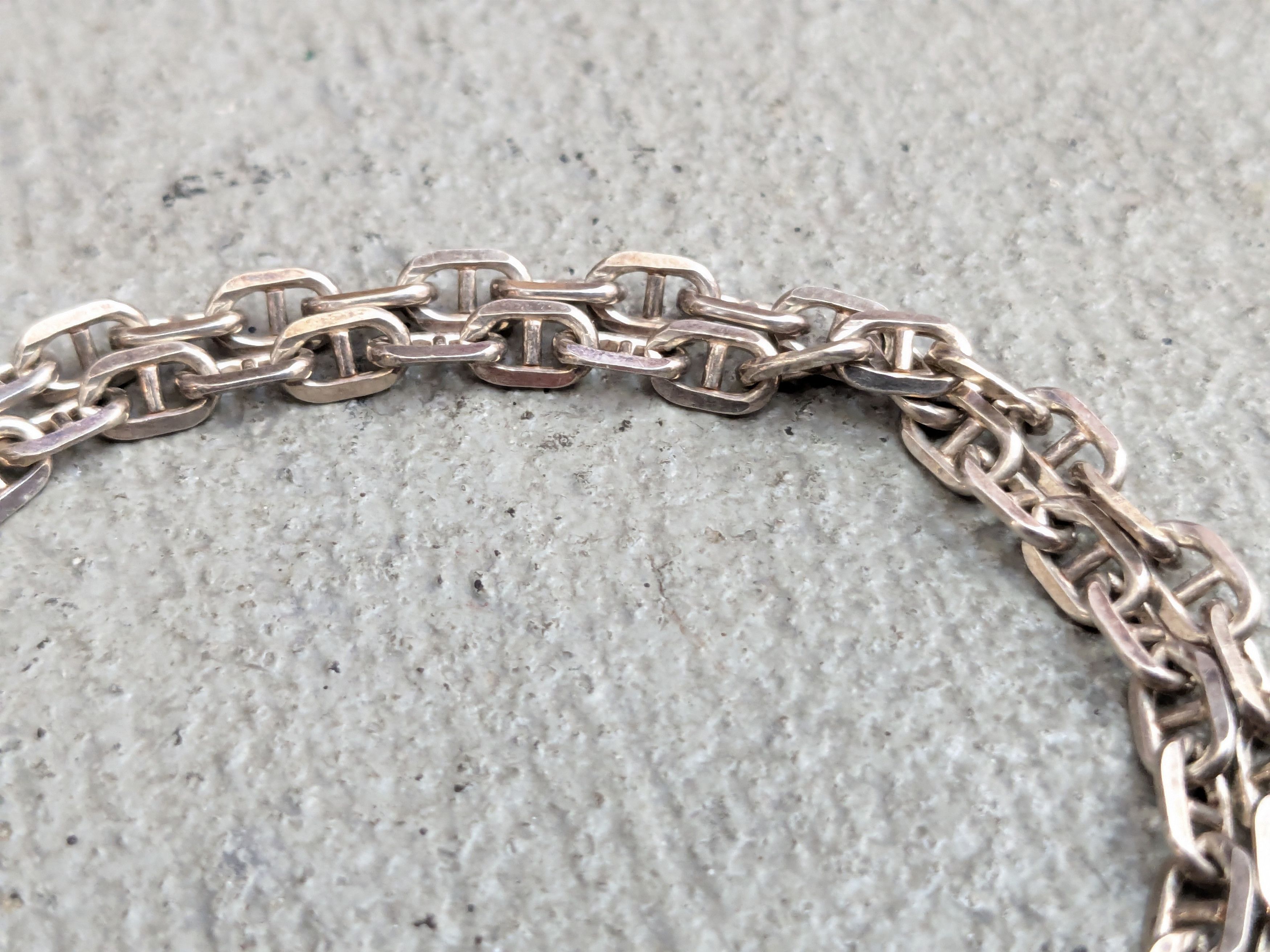 Sterling Silver Vintage Sterling Silver Necklace Mariner Anchor 16" Size ONE SIZE - 5 Thumbnail