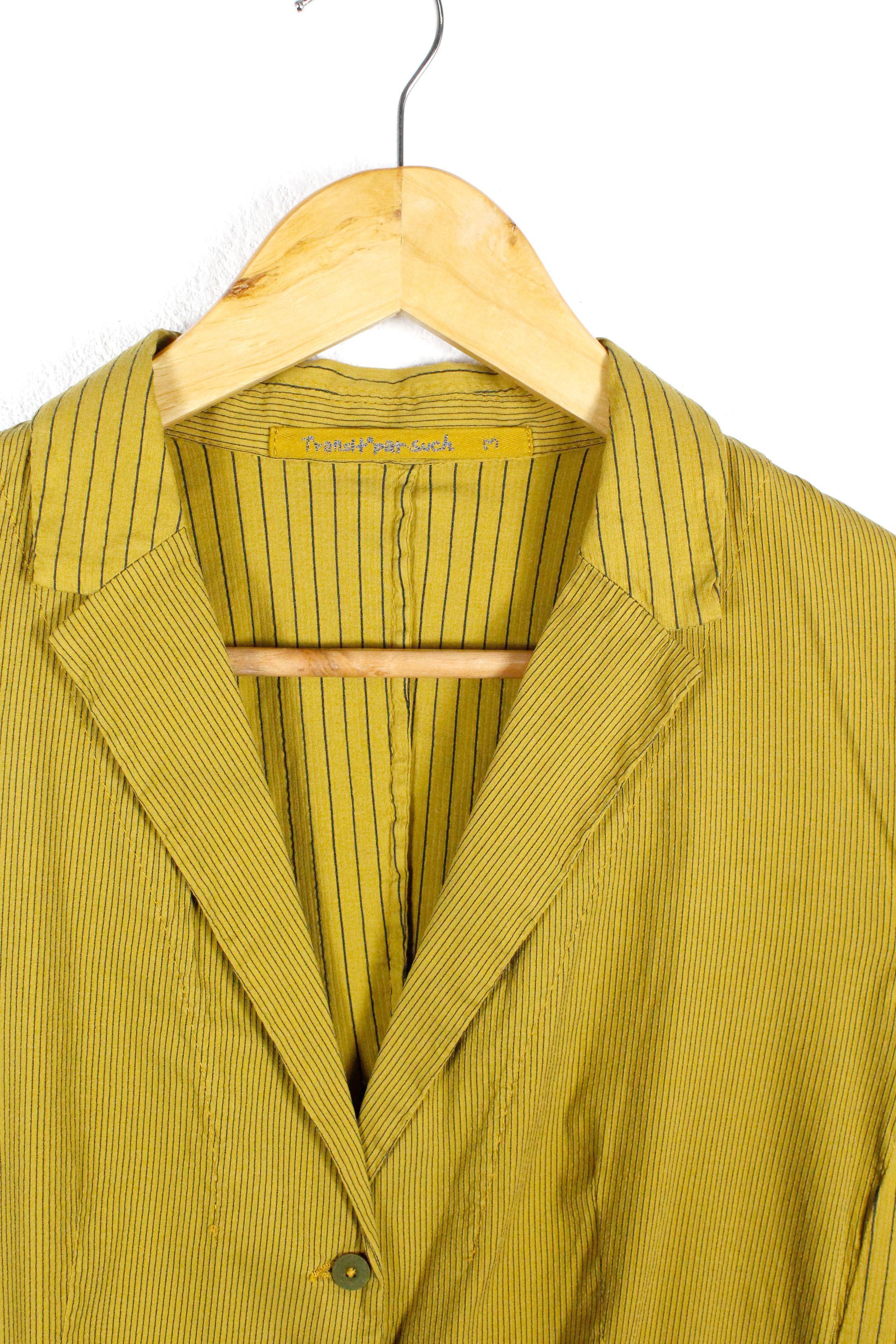 Transit × Transit Uomo Womens Transit Par-Such Gold Cotton Silk Blazer Jacket Size M / US 6-8 / IT 42-44 - 2 Thumbnail